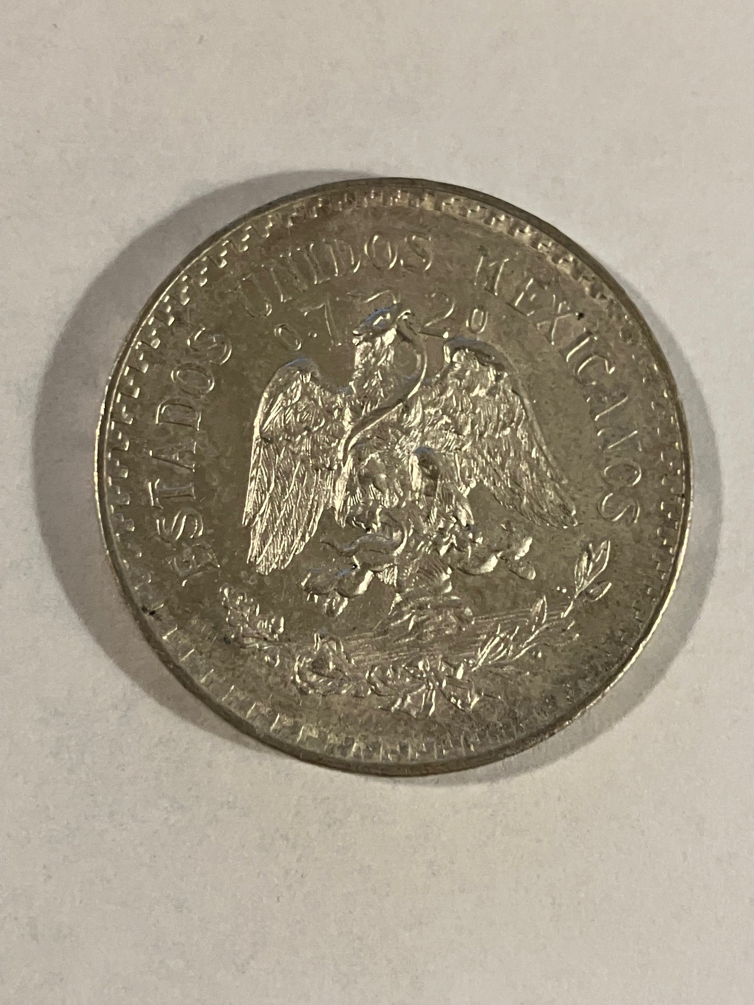 Un Peso Mexico 1938 - Silver