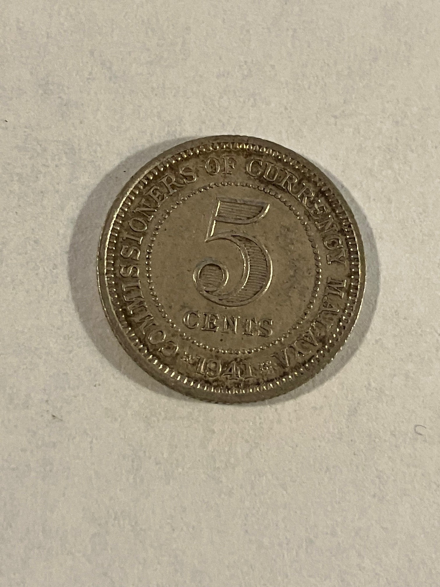 5 Cents Malaya 1941 - Silver