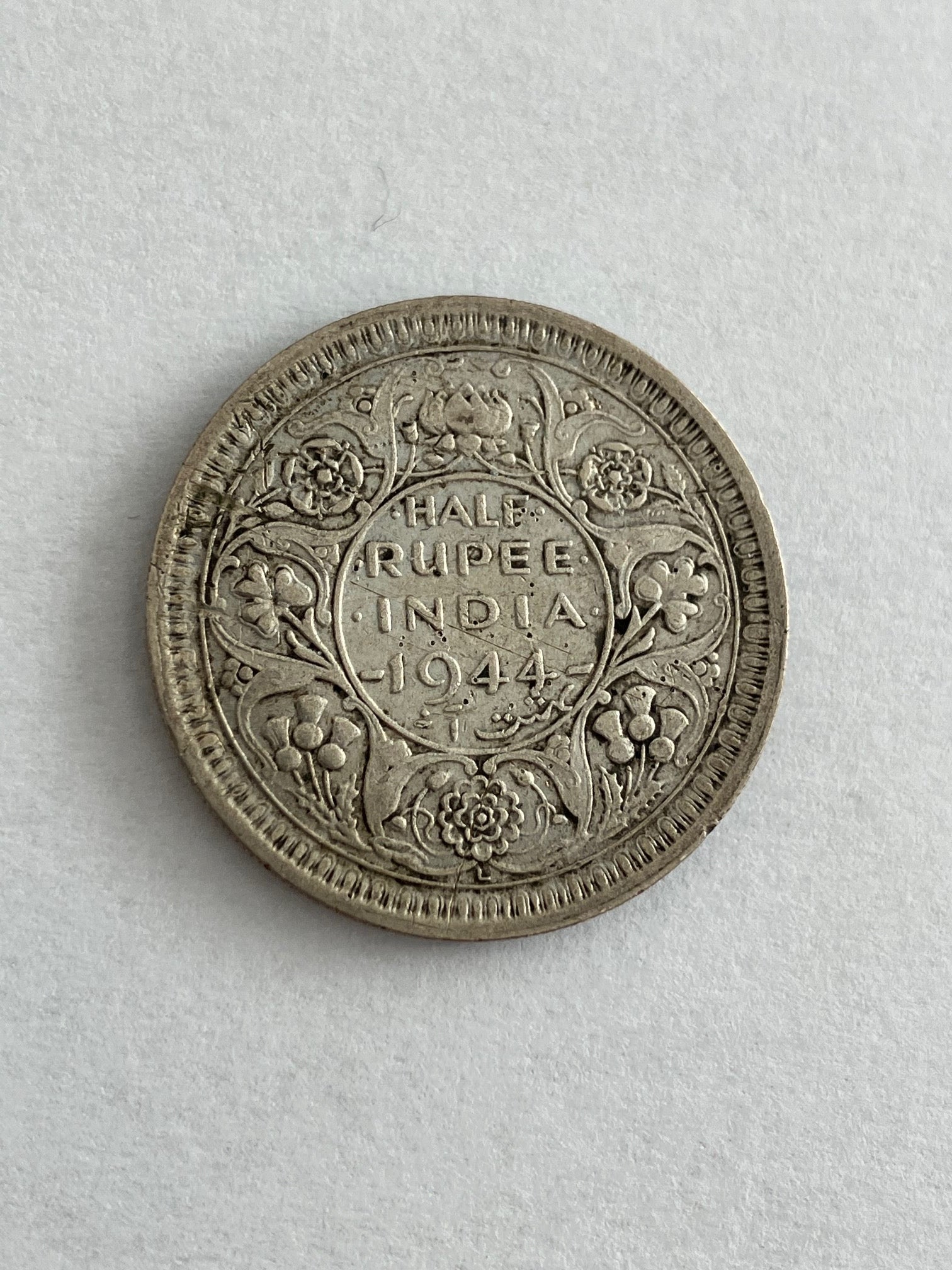 Half Rupee India 1944