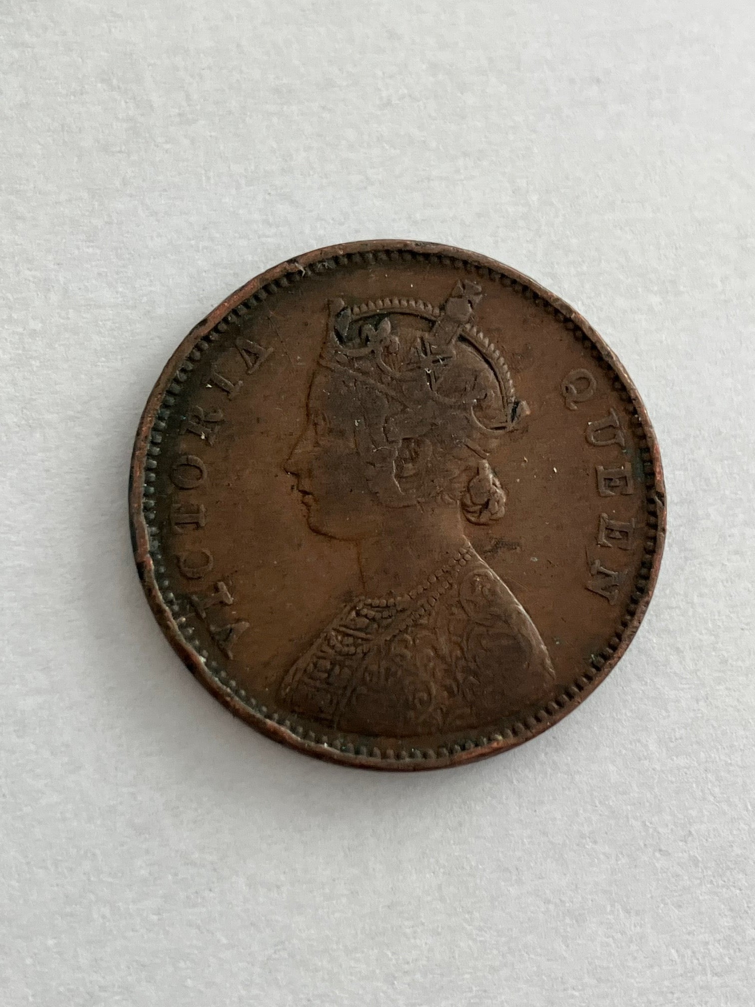 One Quarter Anna India 1862 - Dårlig stand