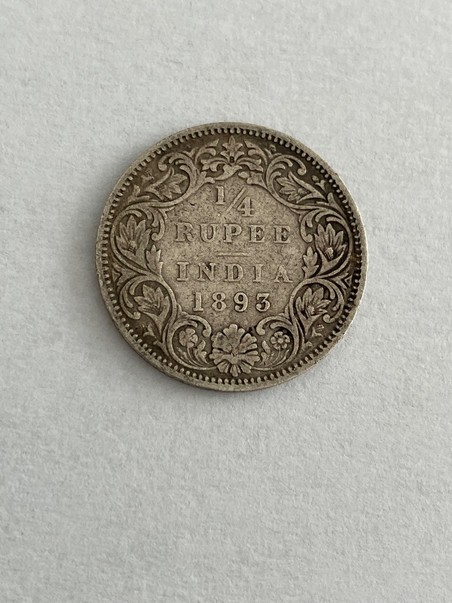 1/4 Rupee India 1893