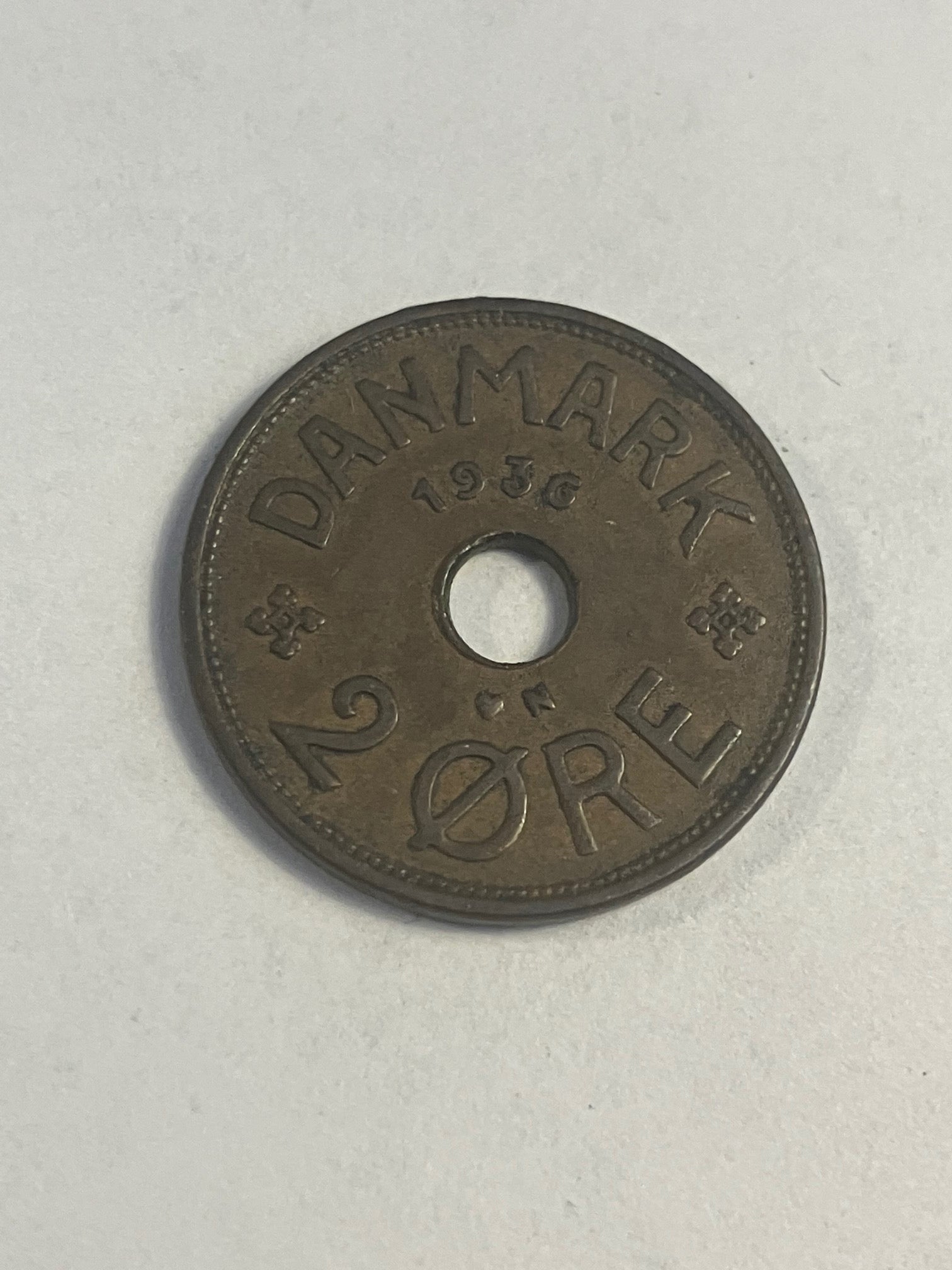 2 Øre 1936 Danmark