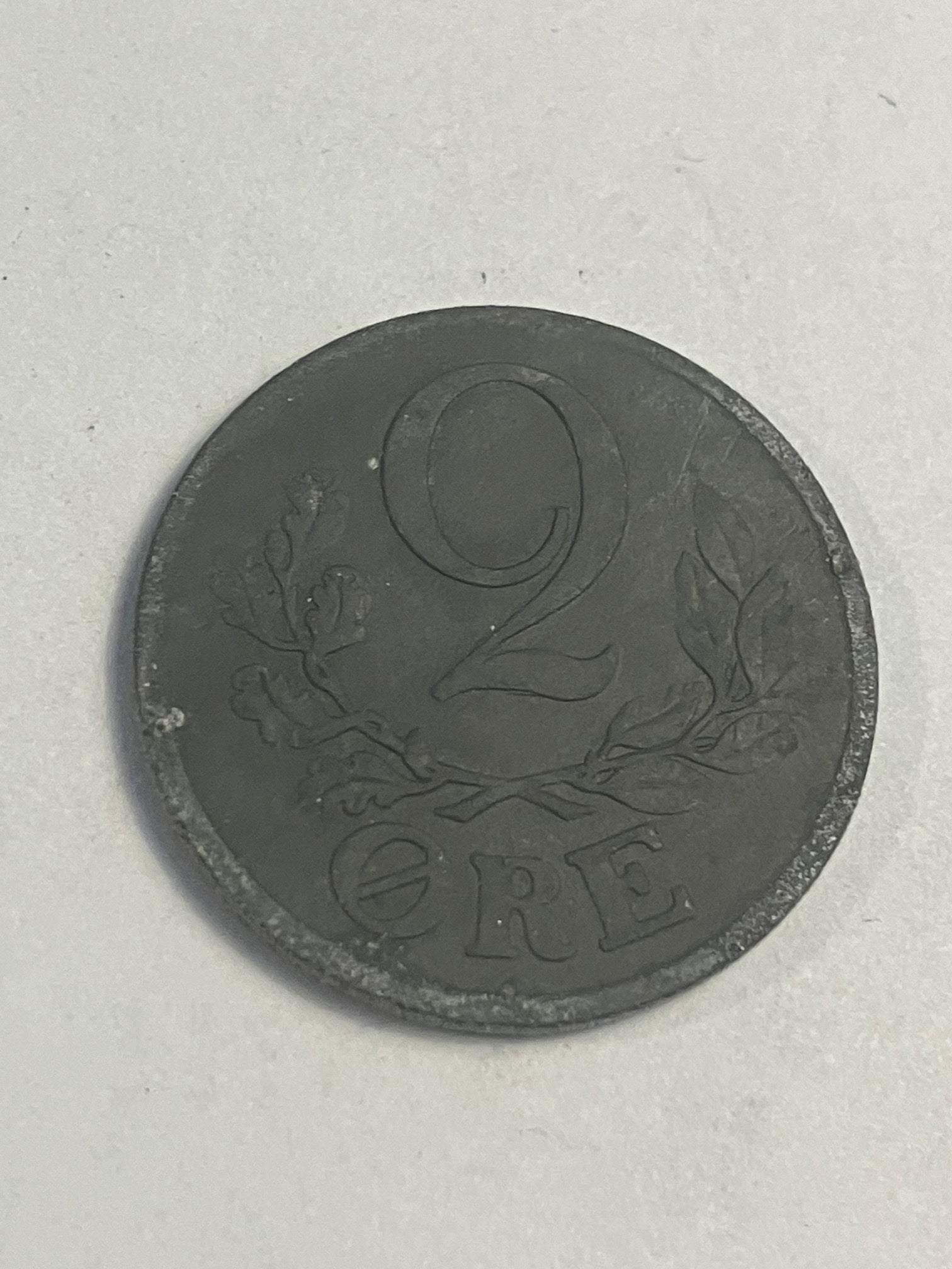 2 Øre 1945 Danmark