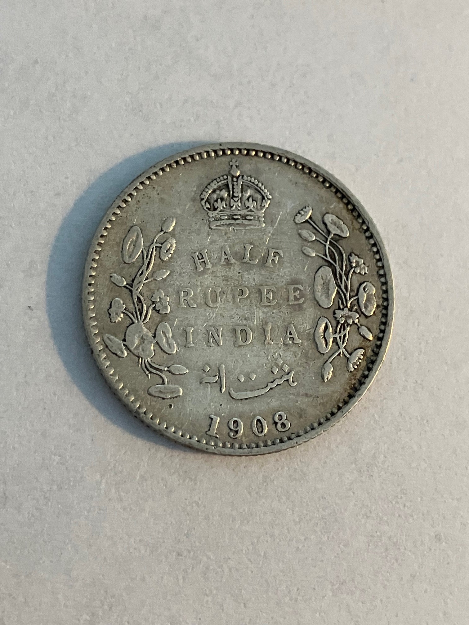 Half Rupee India 1908