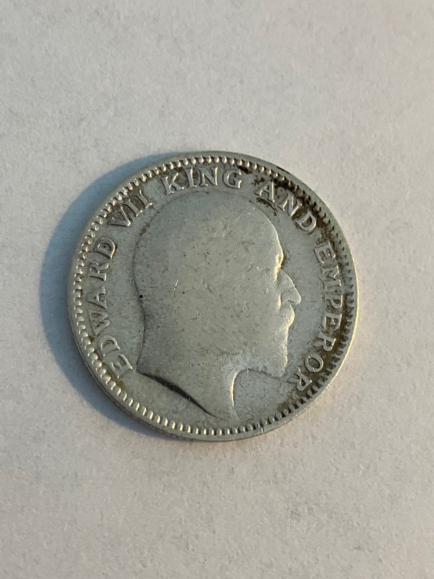 Half Rupee India 1906 - Dårlig stand