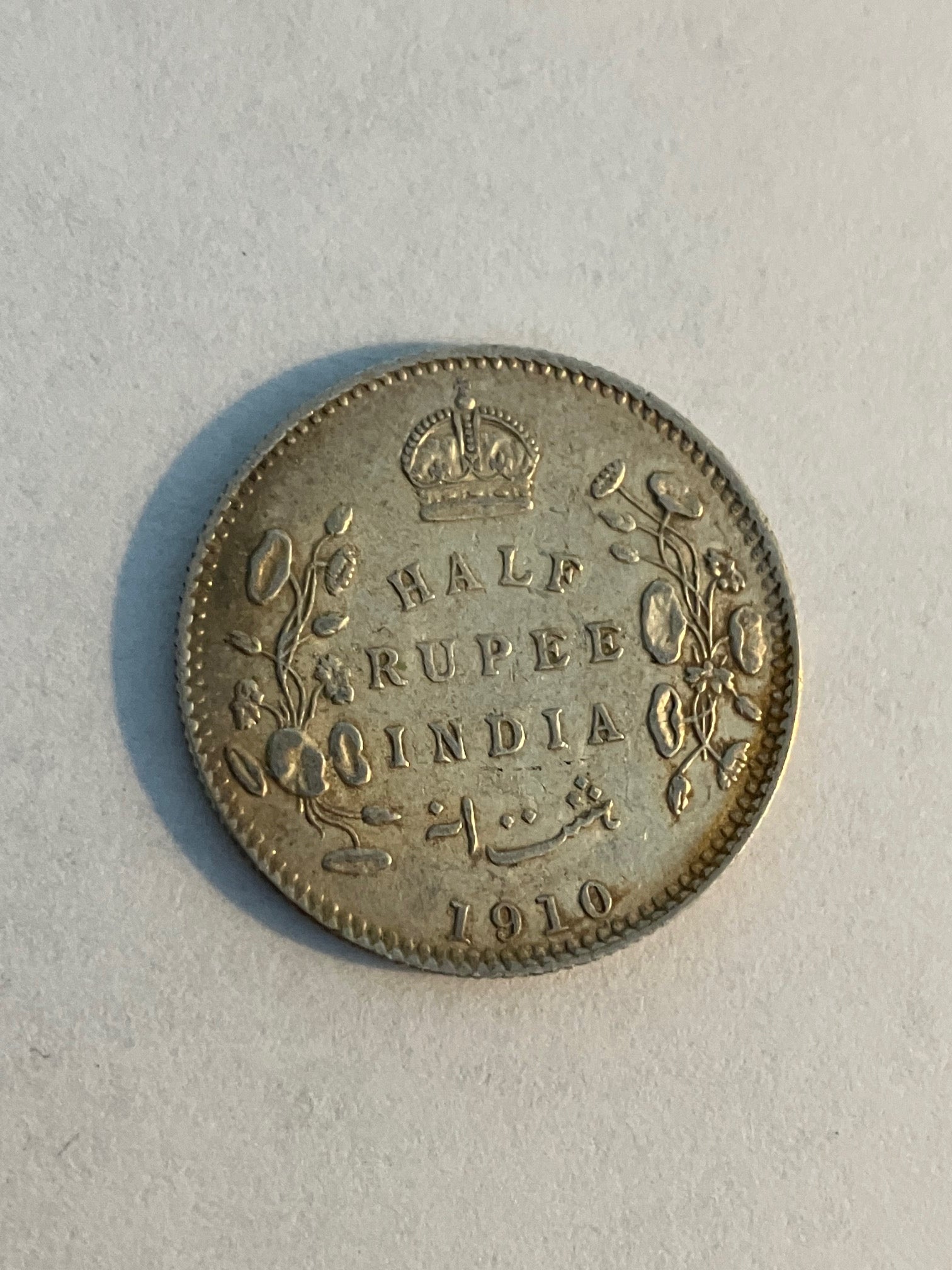 Half Rupee India 1910