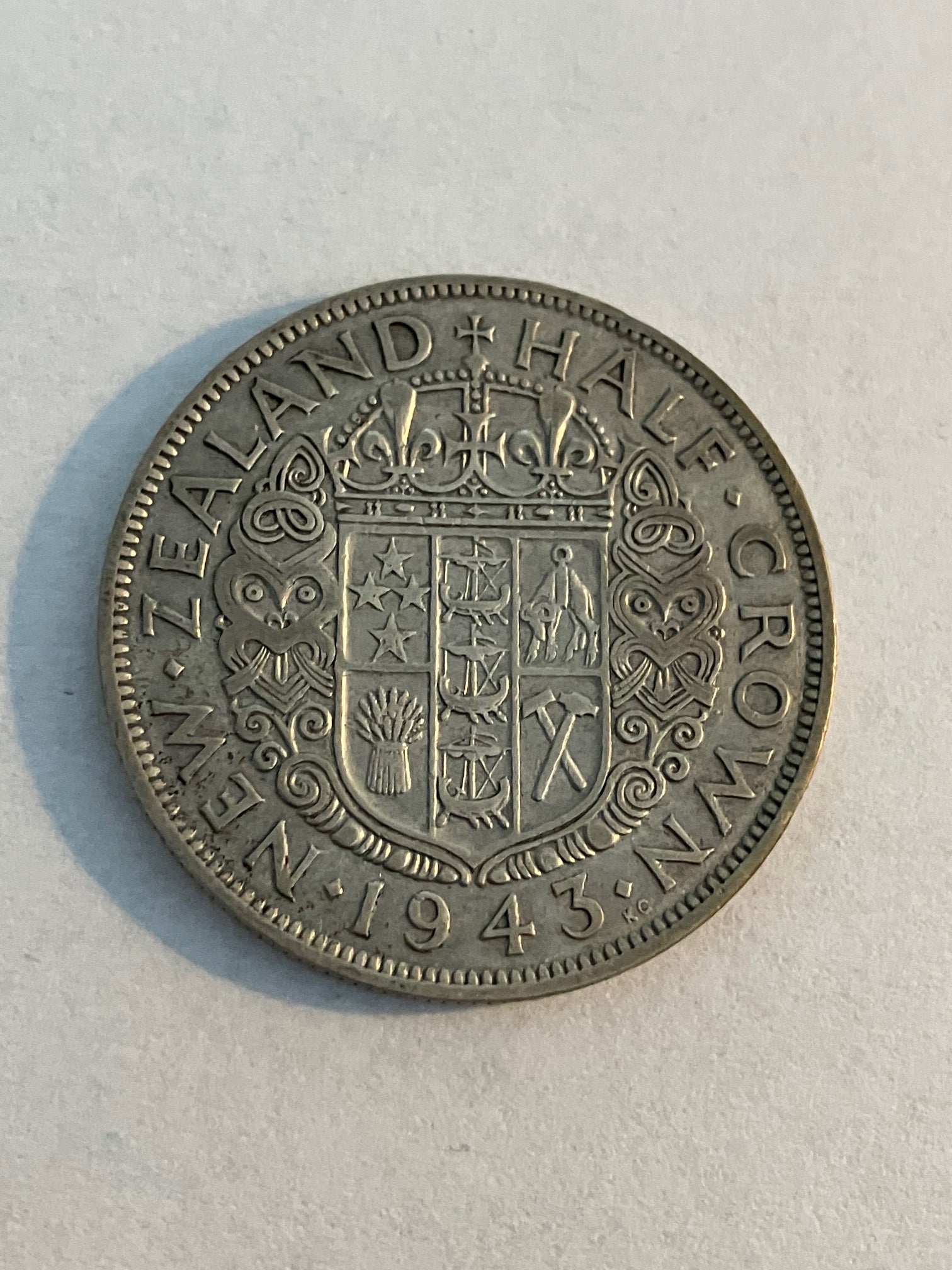 Half Crown 1943 New Zealand