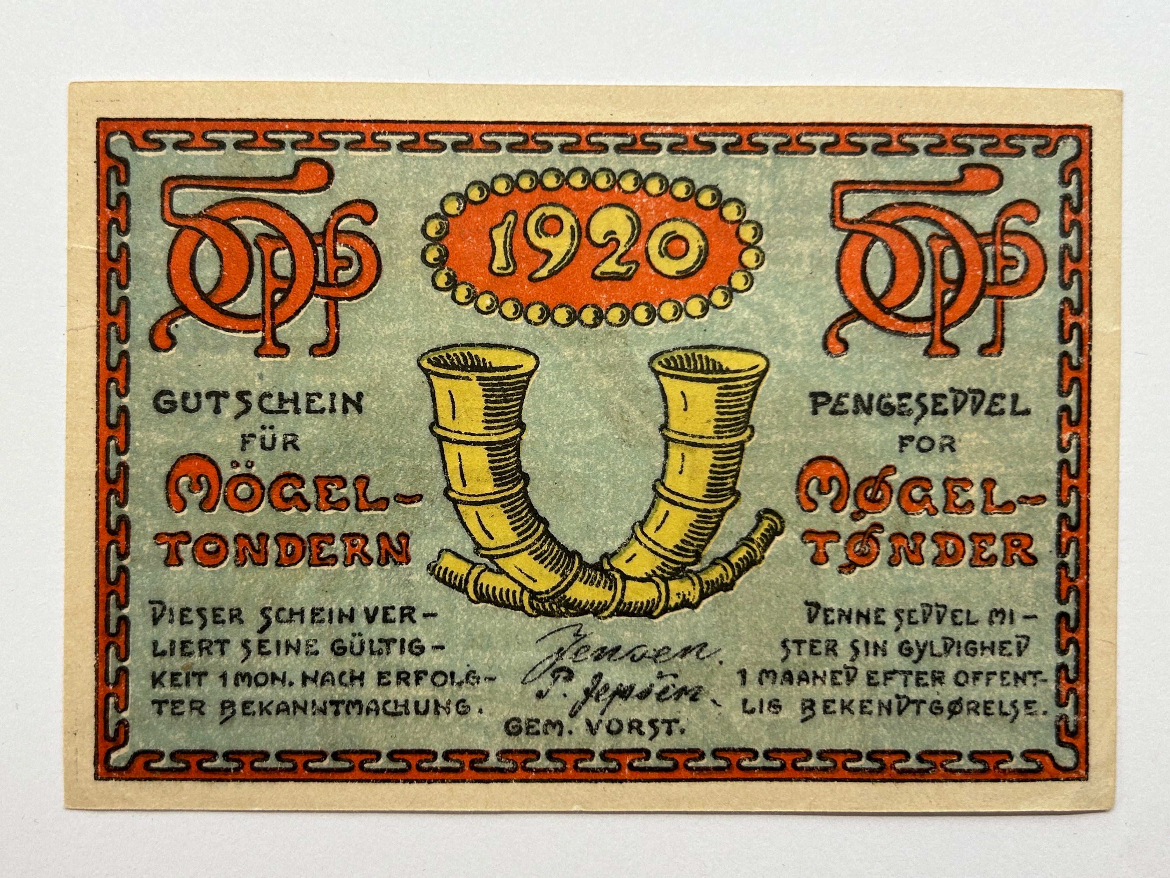 5 Pfennig Møgeltønder 1920