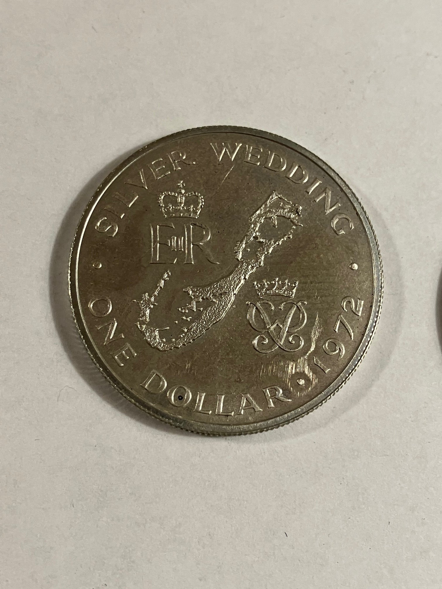 One Dollar Silver Wedding 1972 Bermuda