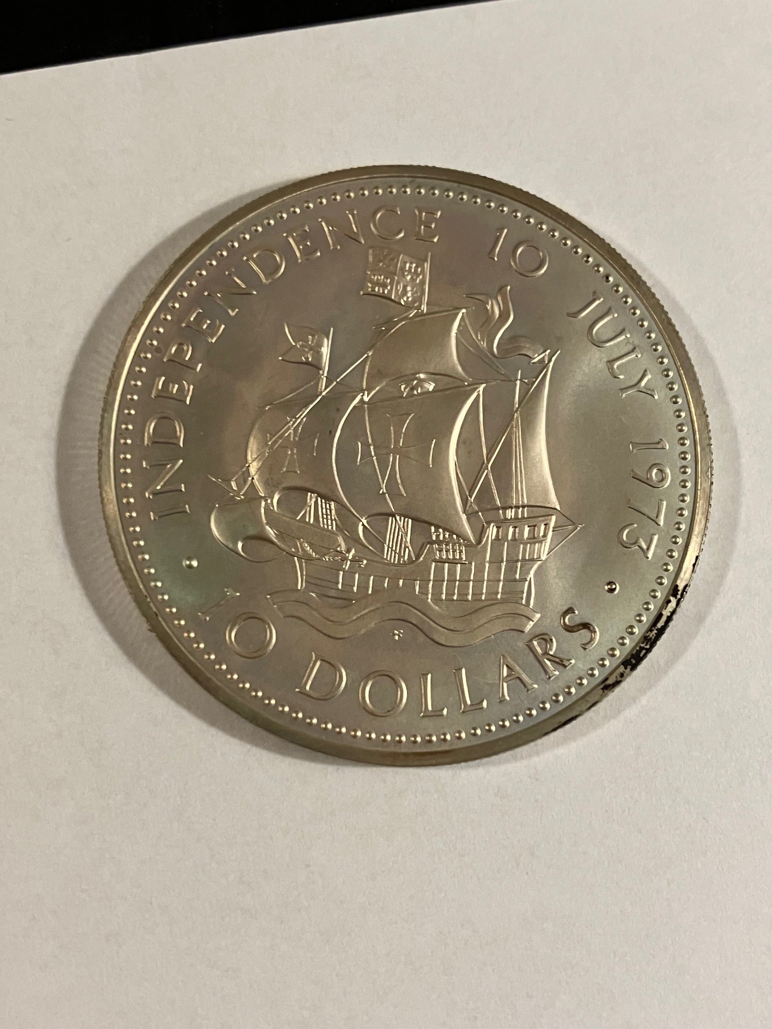 10 Dollars Independence 10 July 1973 Bahamas - Silver - 49,70 gram