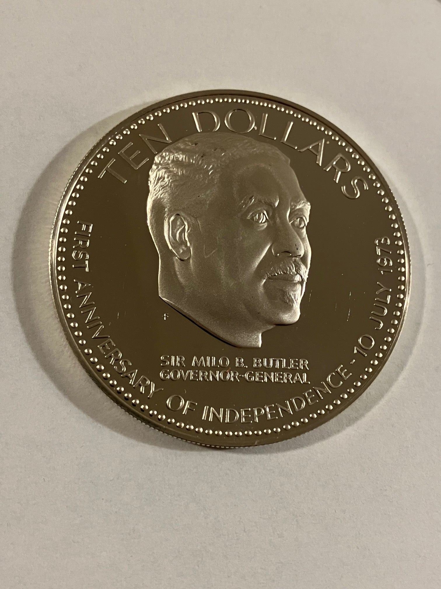 Ten Dollars Bahamas 1974 - Silver - 50,42 gram