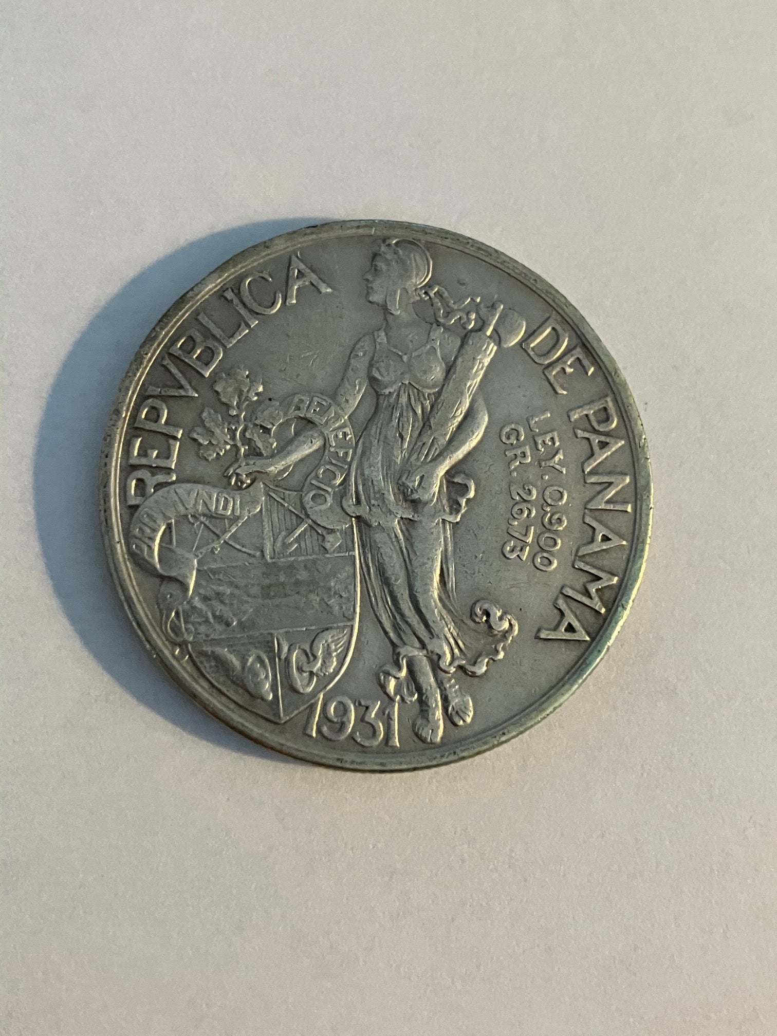 1 Balboa Panama 1931 - Silver