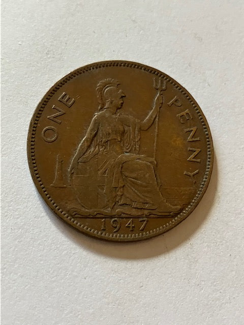 One Penny 1947 England