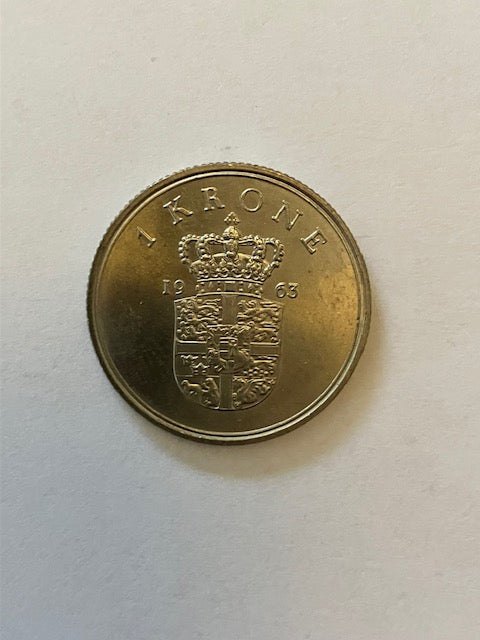 1 Krone 1963 Danmark