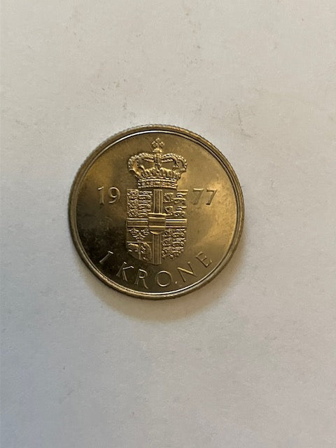 1 Krone 1977 Danmark