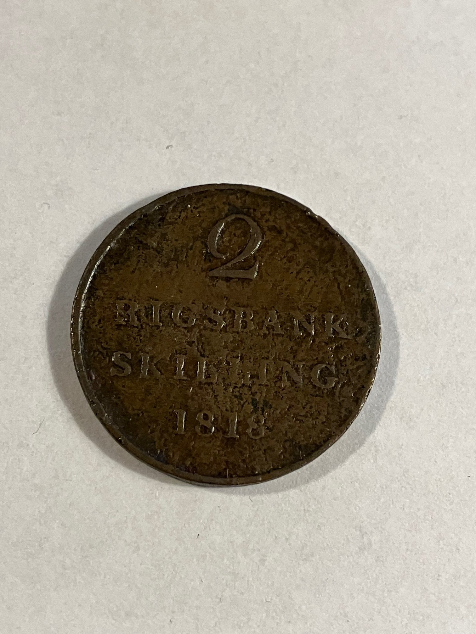 2 Rigsbankskilling 1818