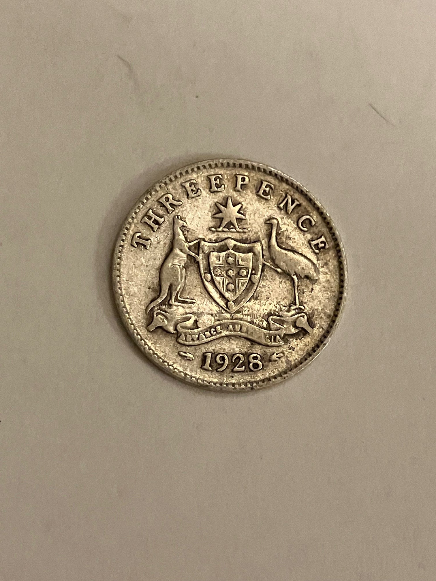 Three pence 1928 Austrailia