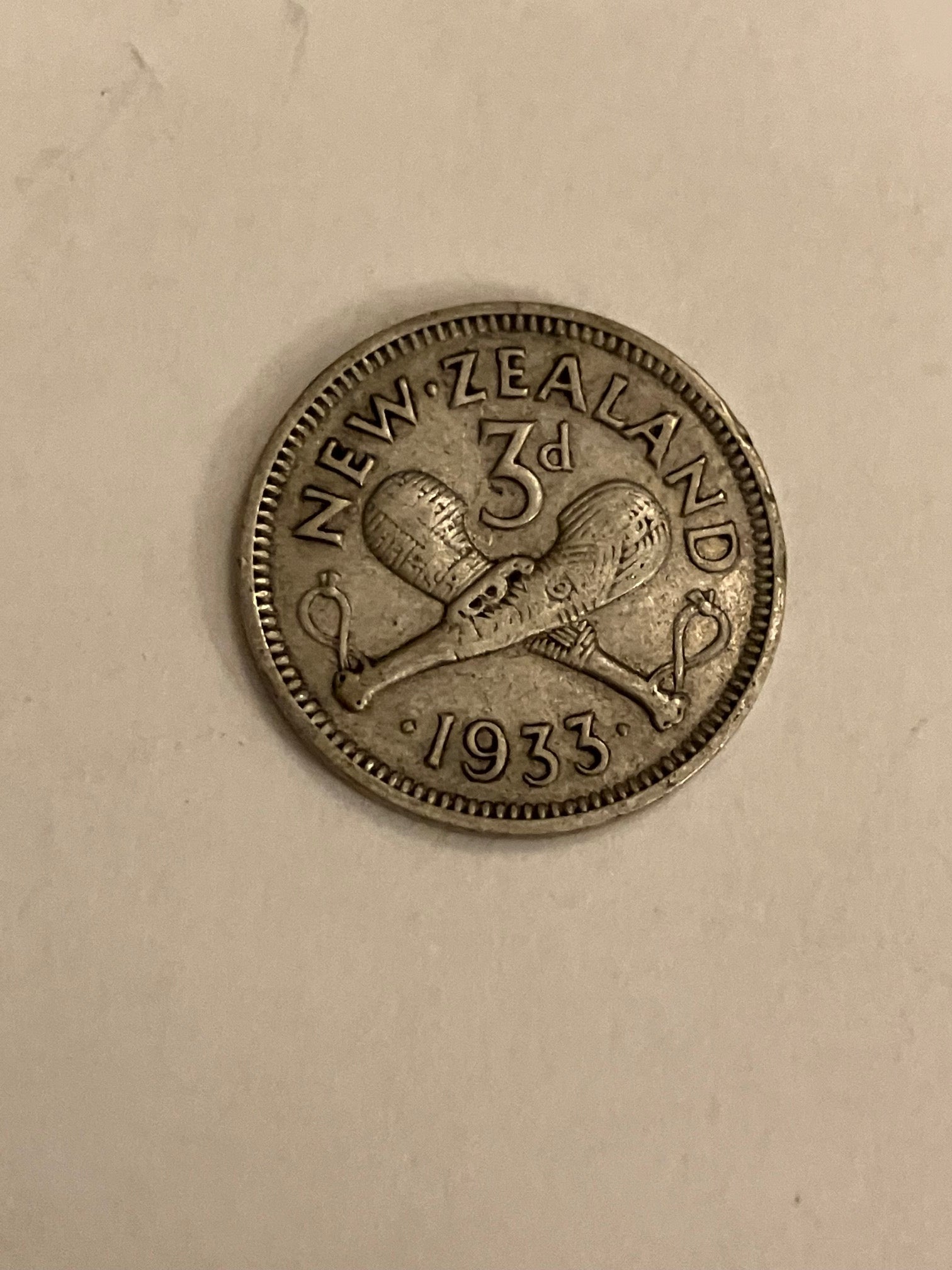 New Zealand 3 Pence 1933