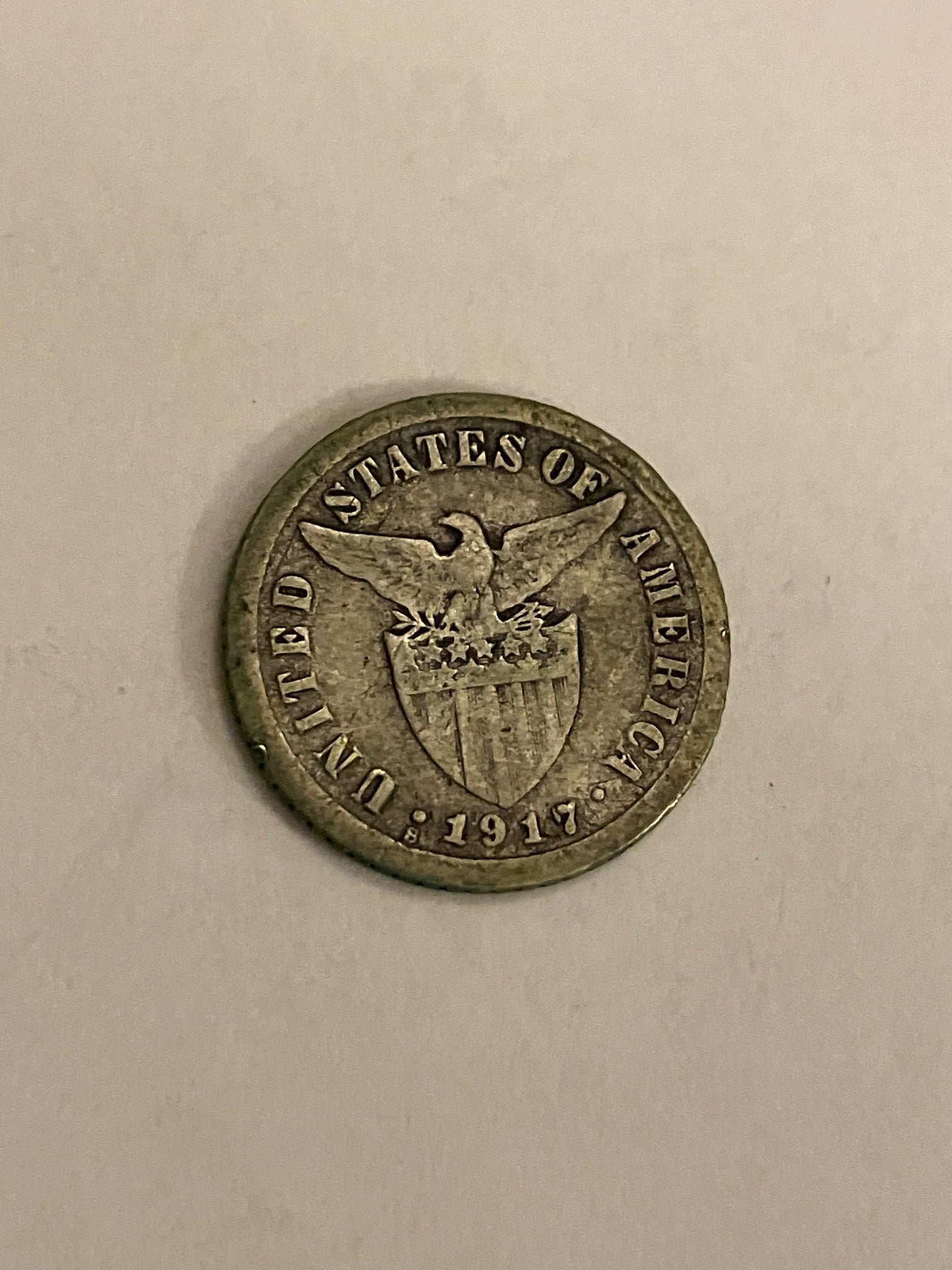 Ten Centavos Philippines 1917