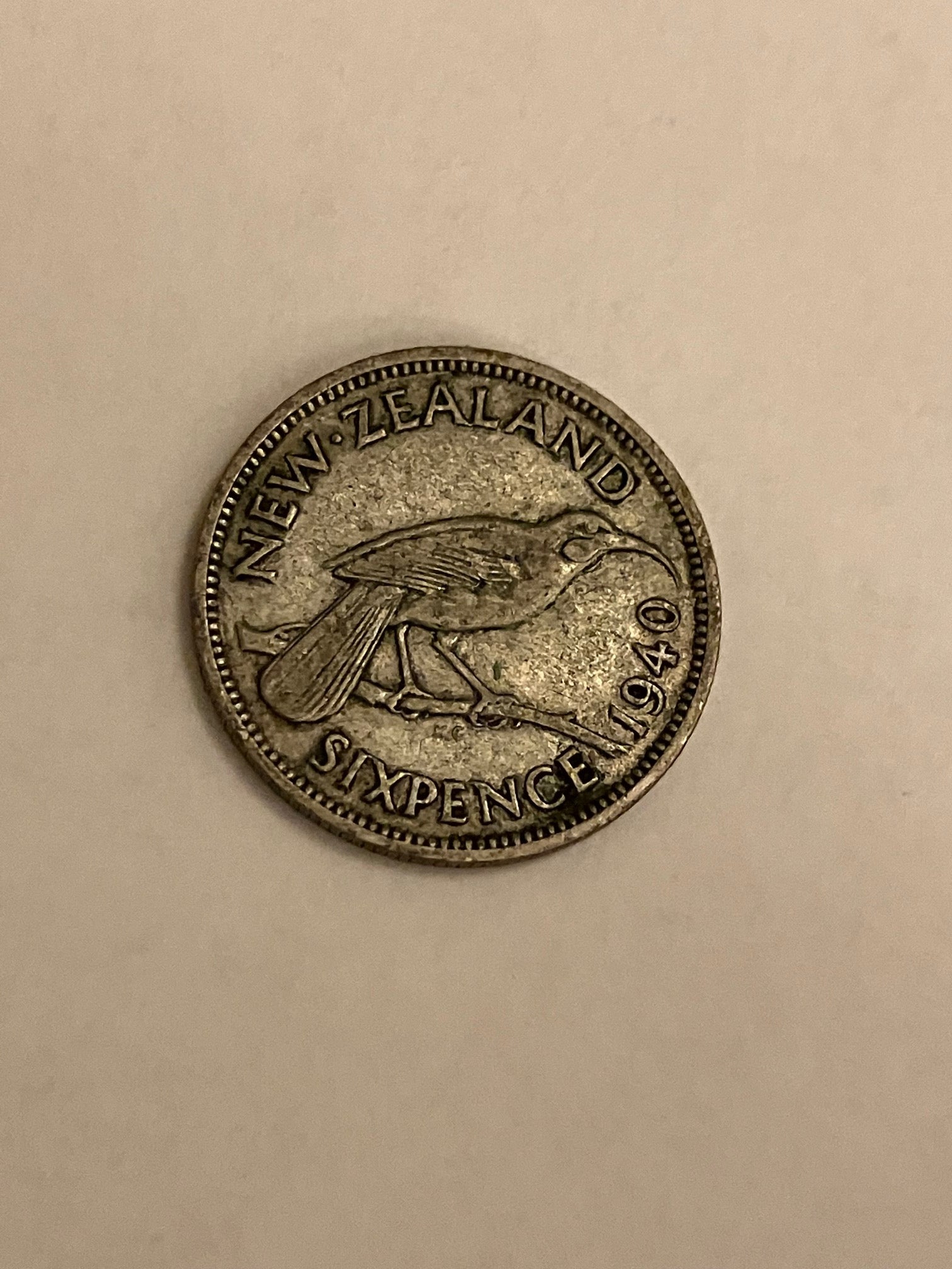 New Zealand Sixpence 1940