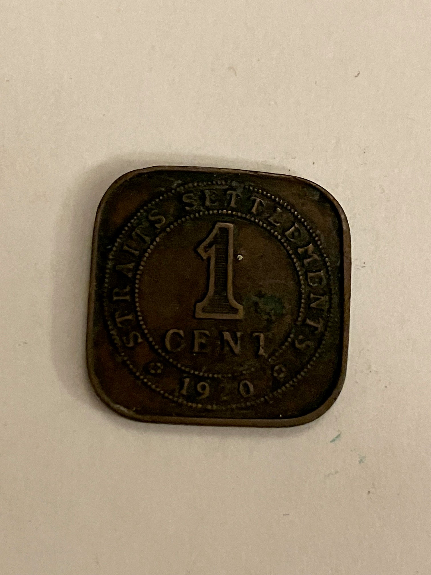 1 Cent Straits Settlements 1920