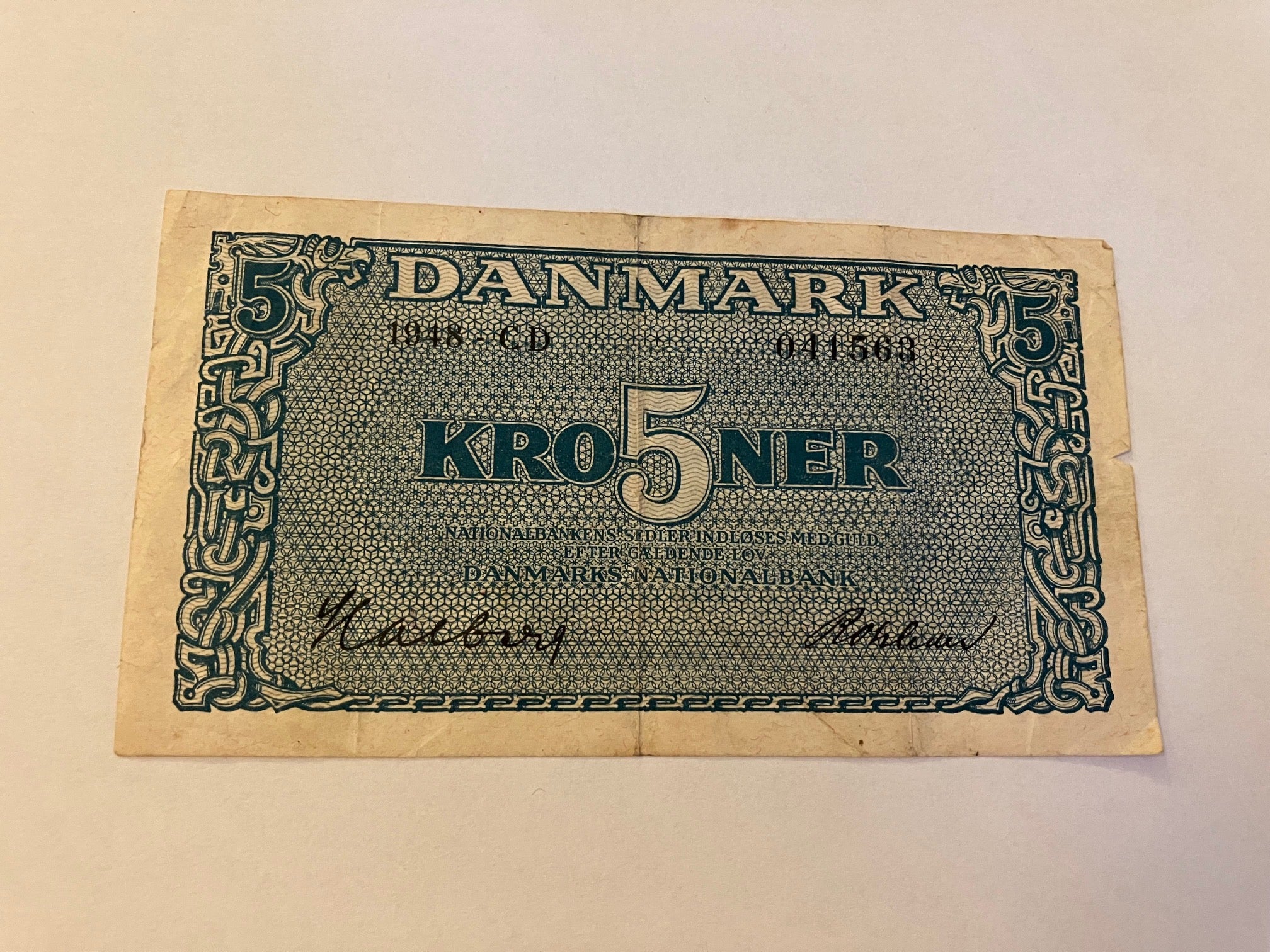 5 Kroner 1948 Danmark - Slidt