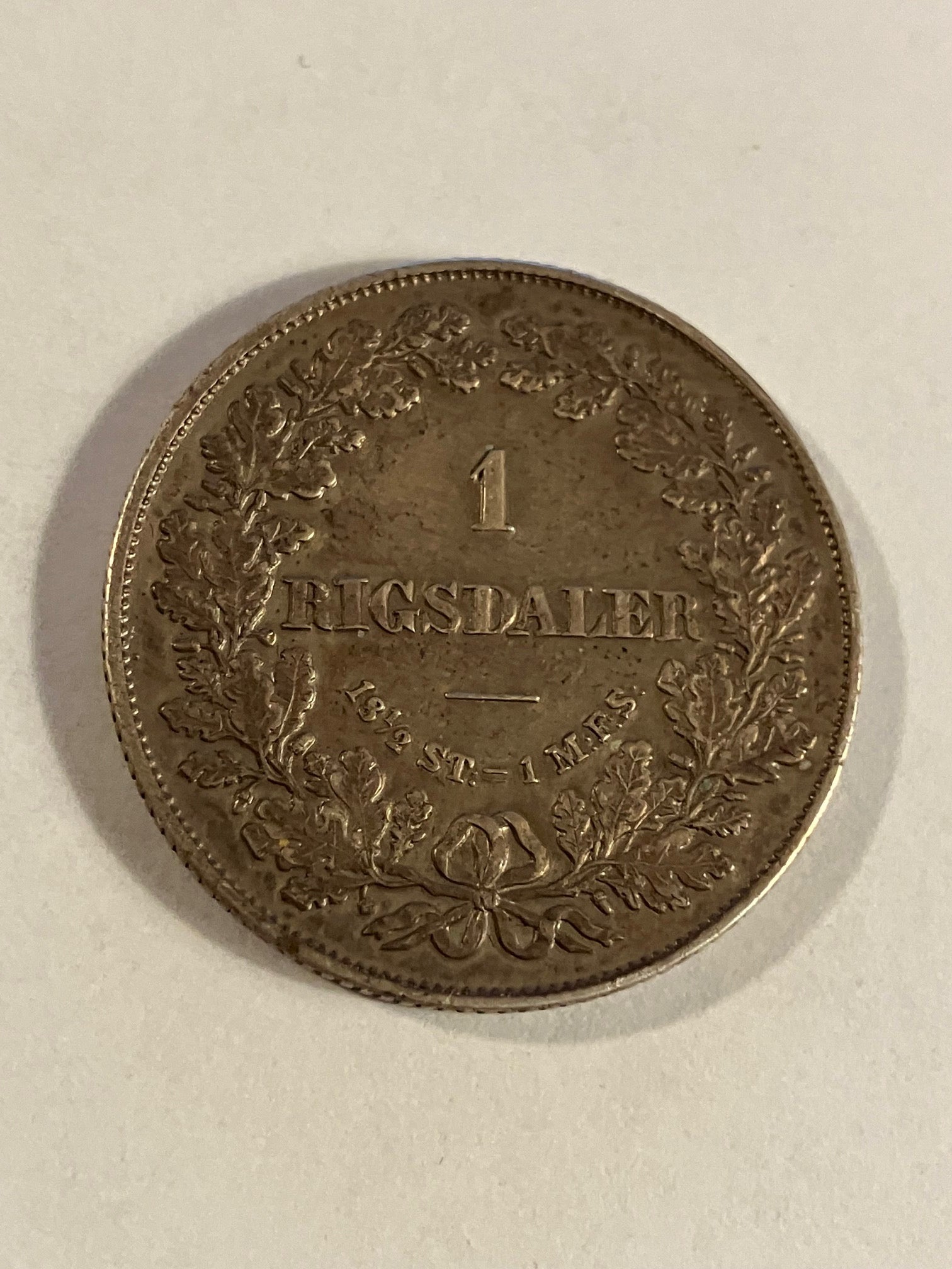 1 Rigsdaler 1854 VS Danmark