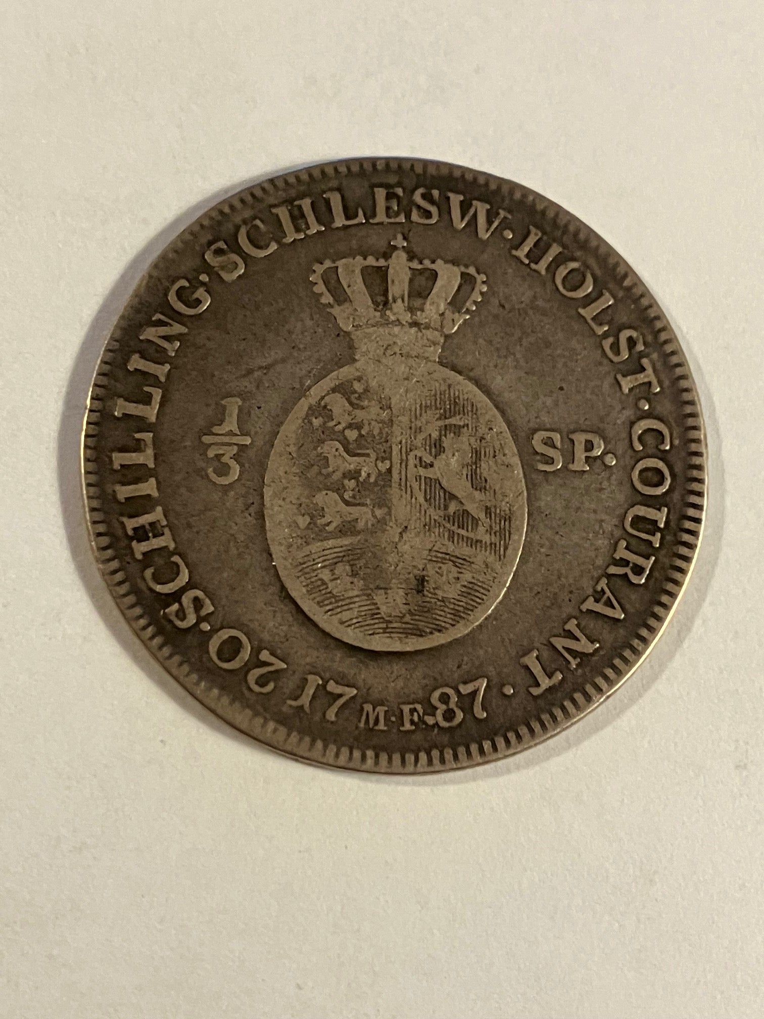 1/3 speciedaler 1787 Slesvig-Holsten