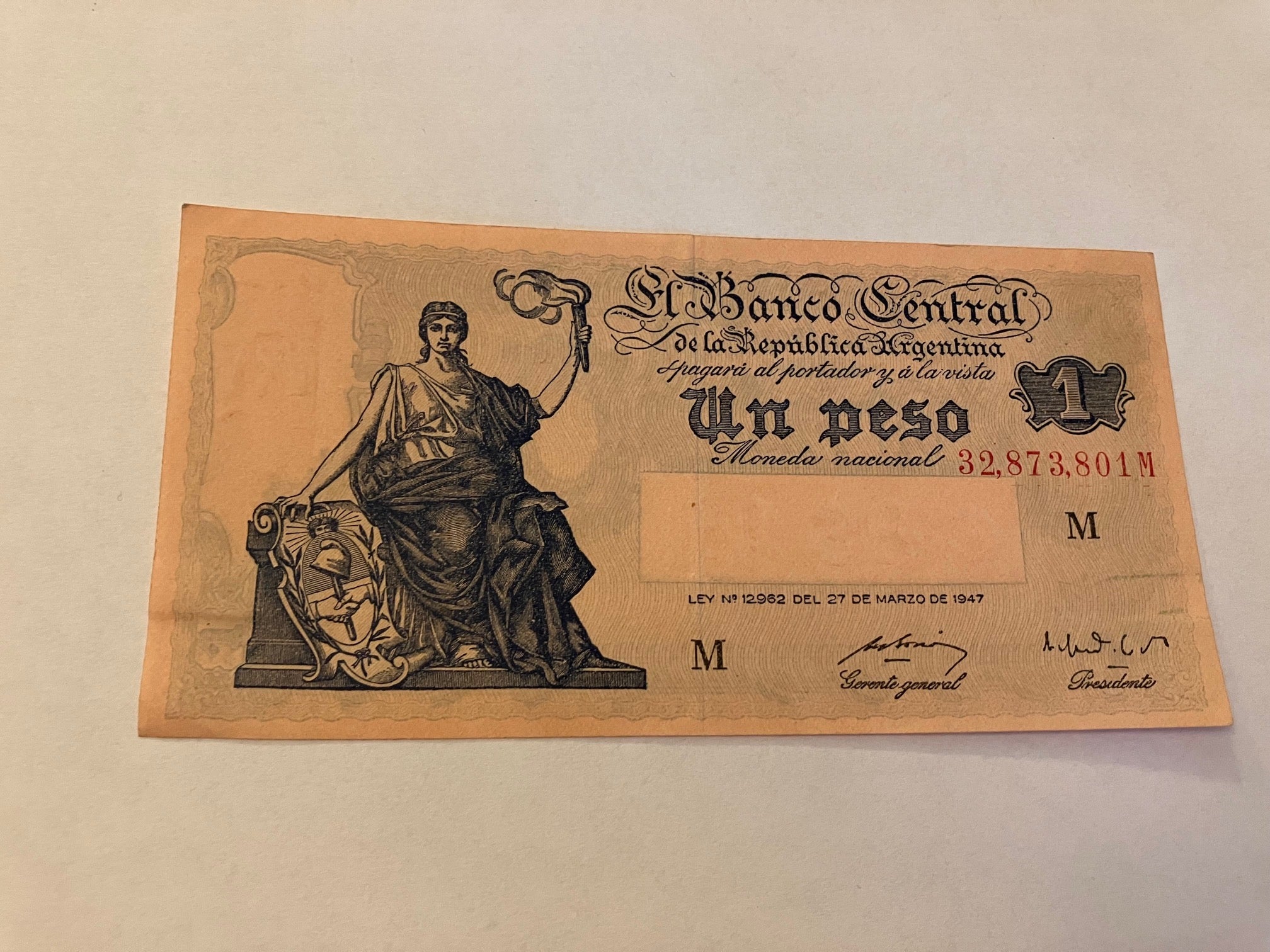 Un Peso Argentina 1947
