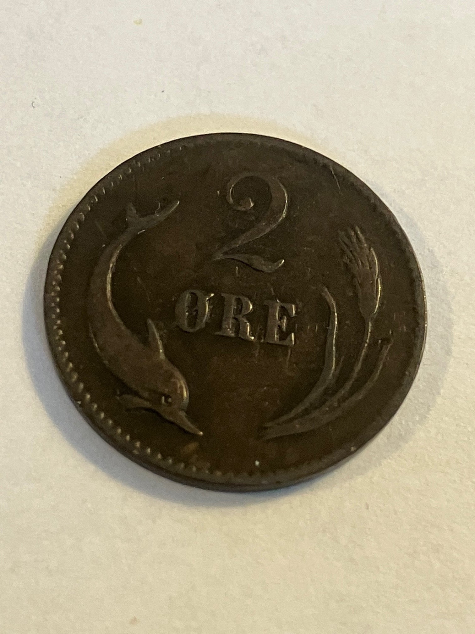 2 øre 1874 Danmark