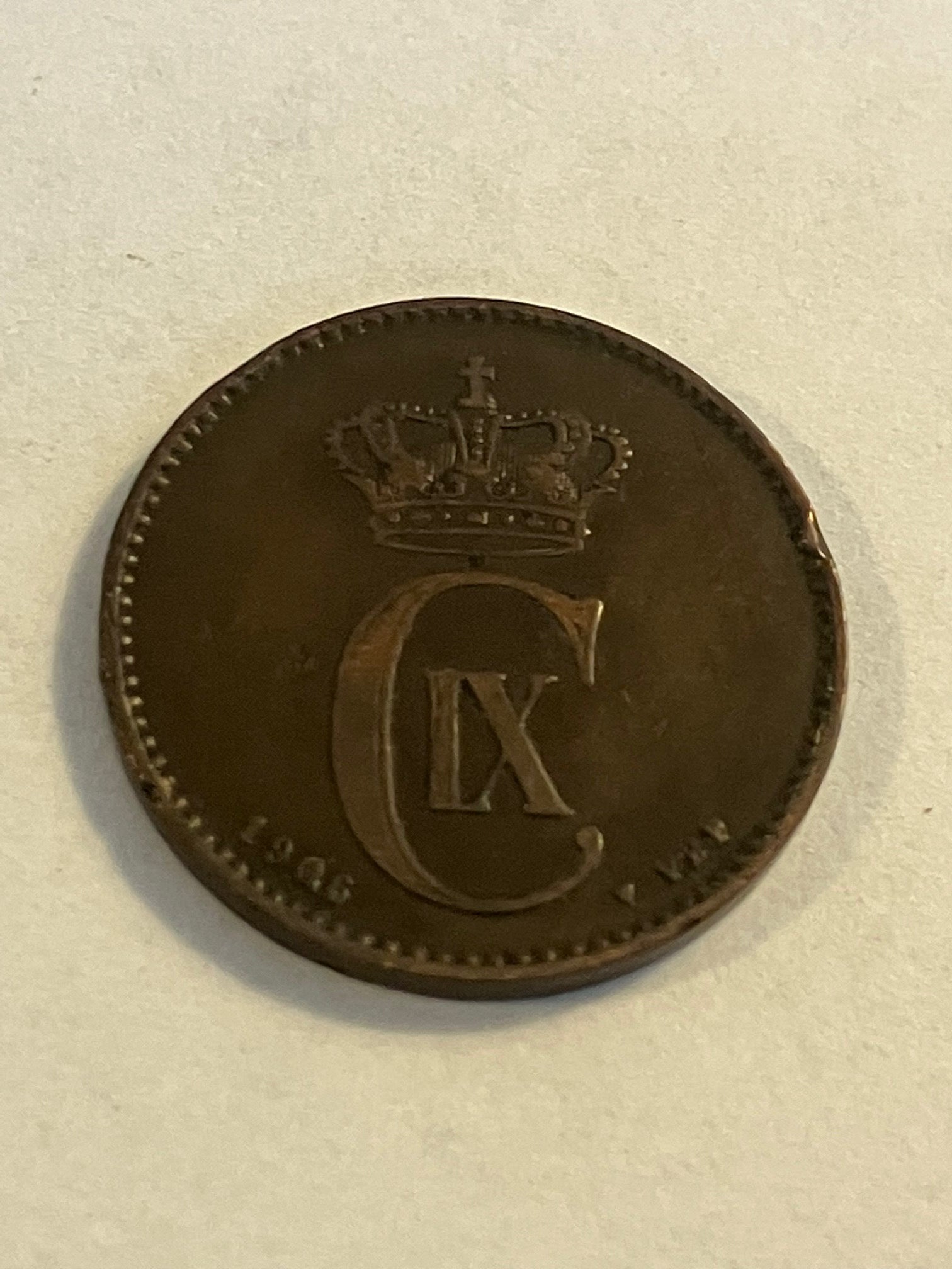 2 øre 1906 Danmark