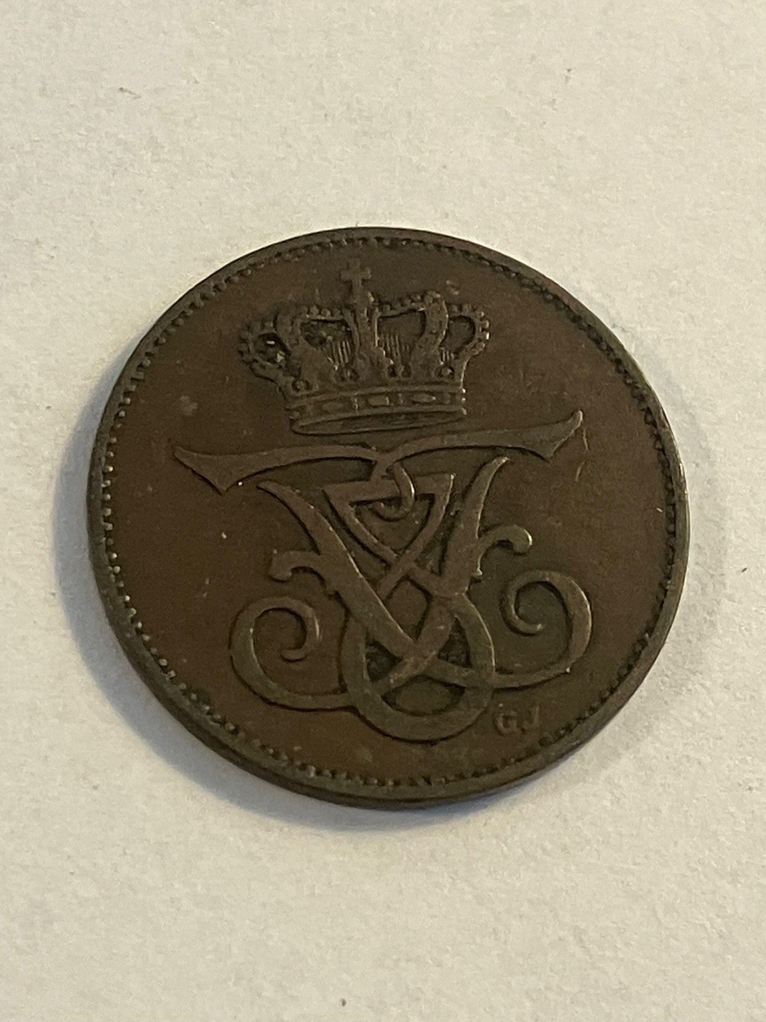 2 øre 1907 Danmark