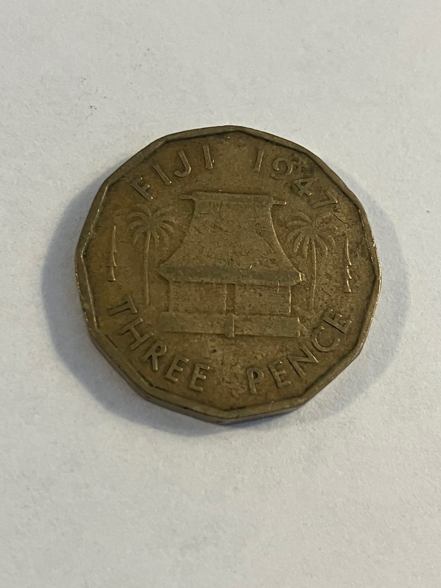 Three Pence Fiji 1947