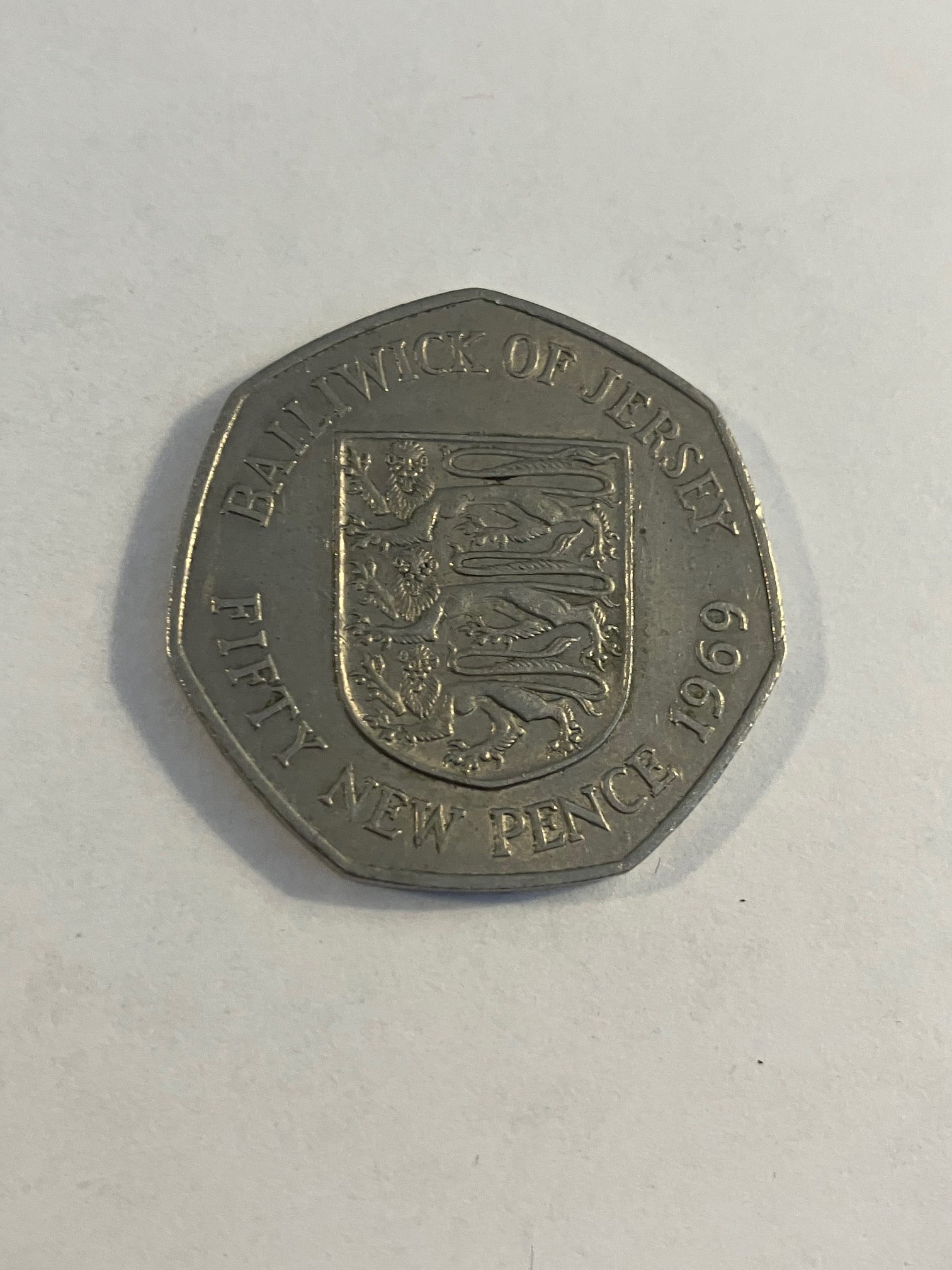 Fifty New Pence 1969 Jersey