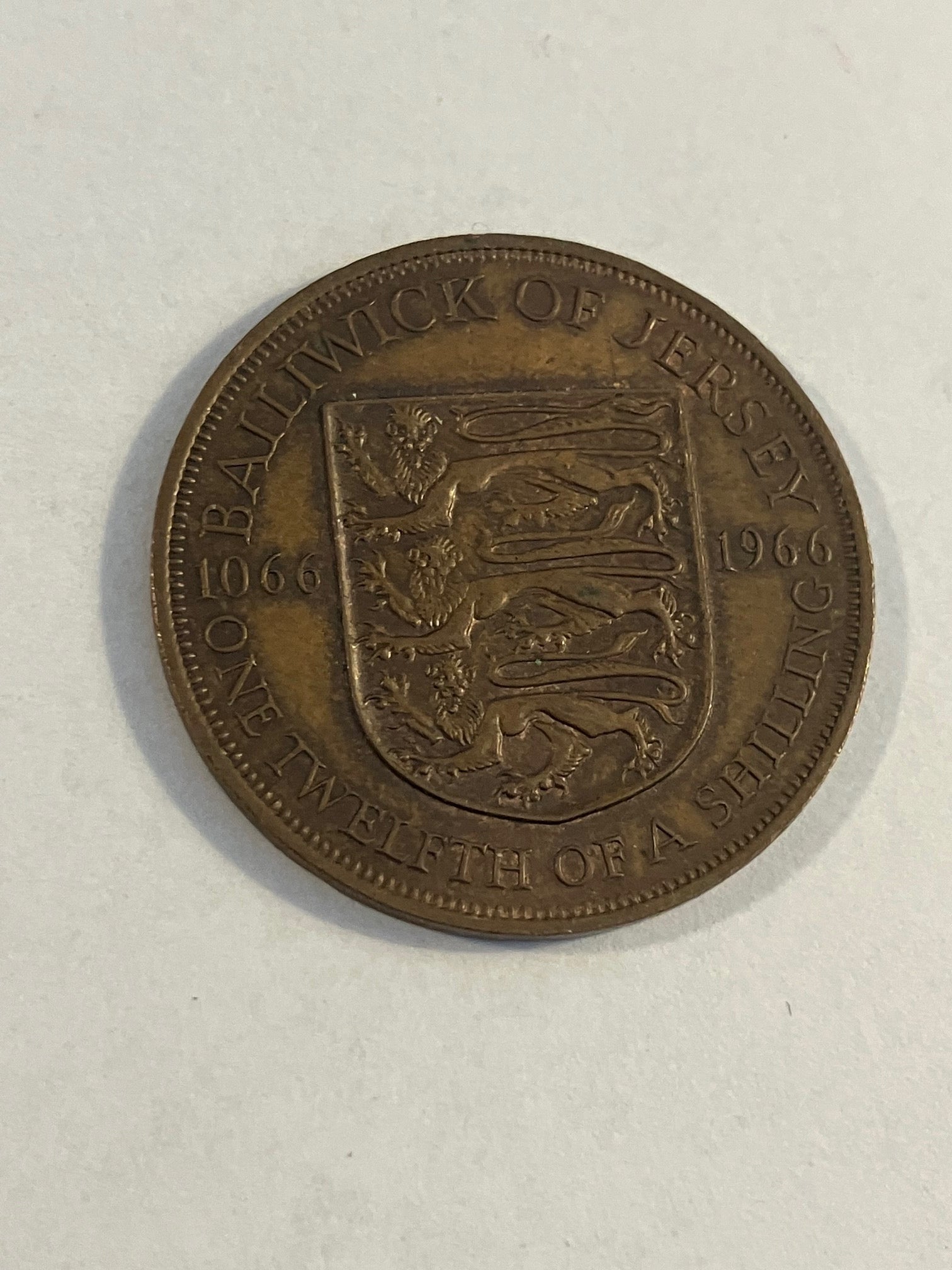 One Twelfth of a Shilling Jersey 1966