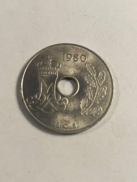 25 øre 1980 Danmark