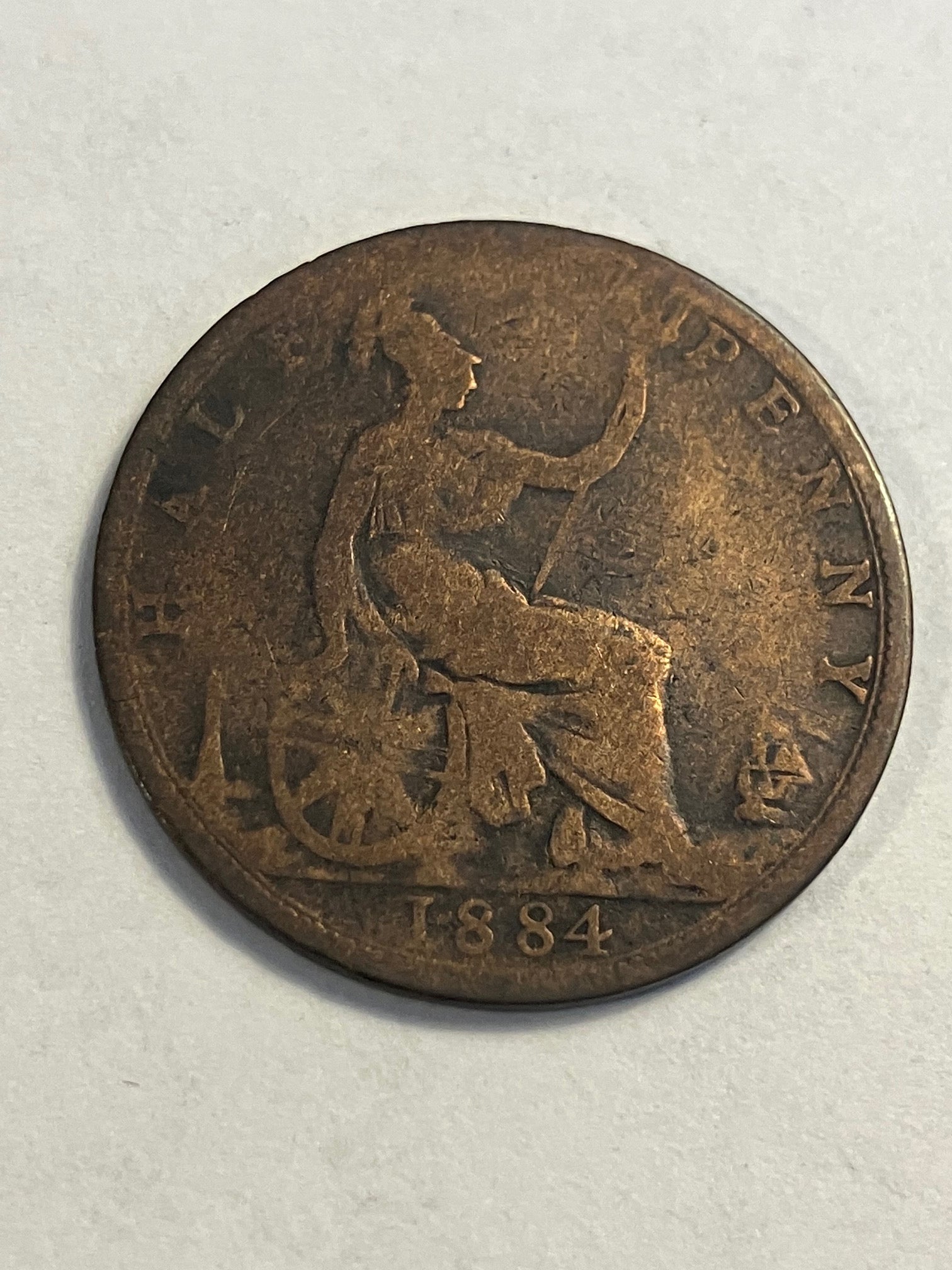 Half Penny 1884 England