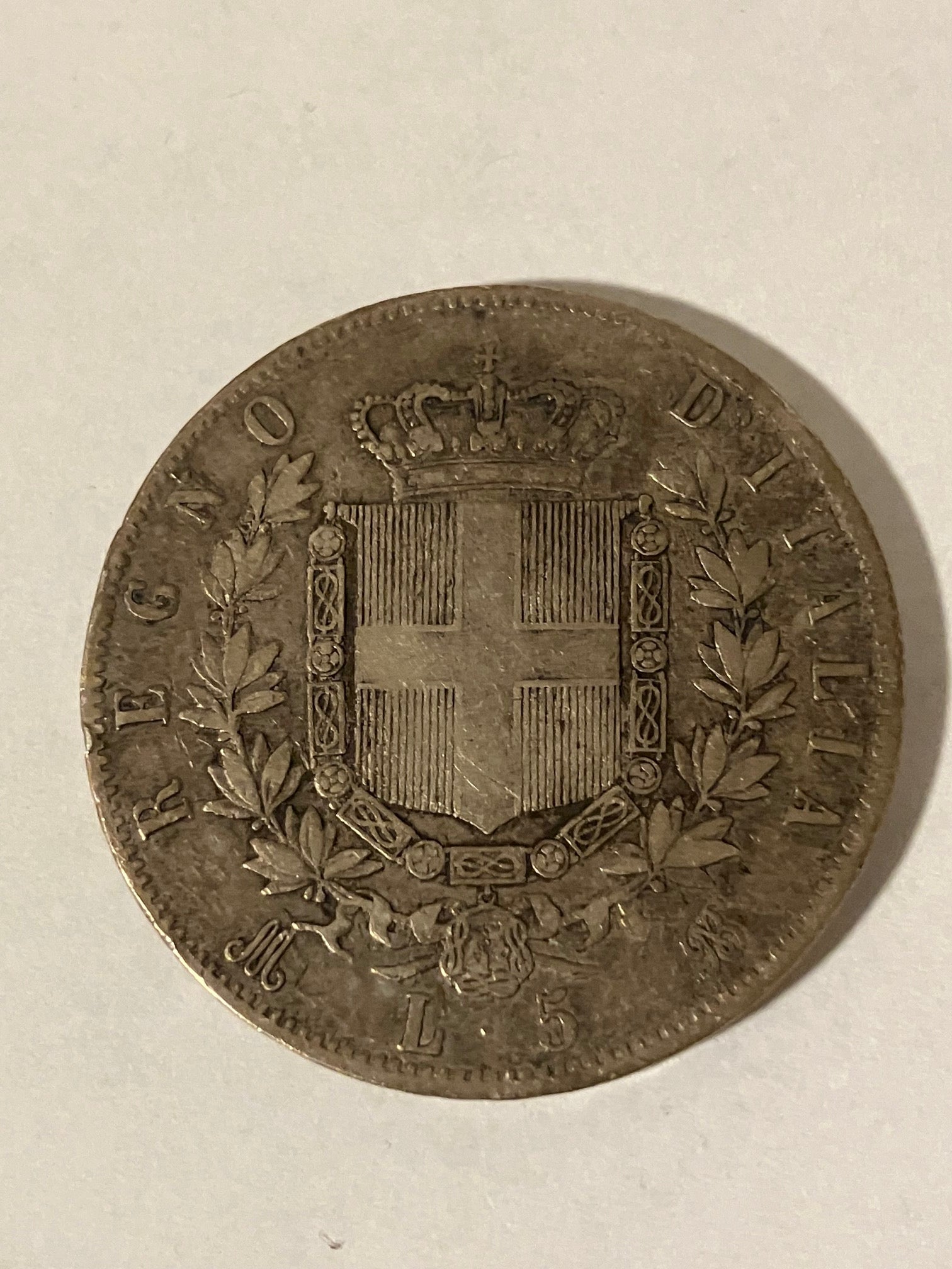 5 Lire Italy 1873