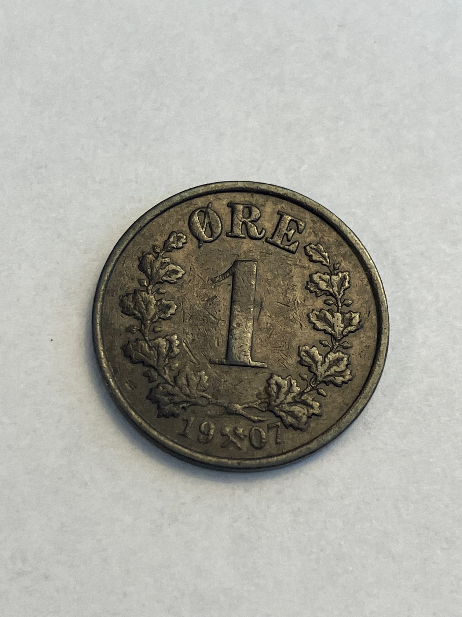 1 øre 1907 Norge