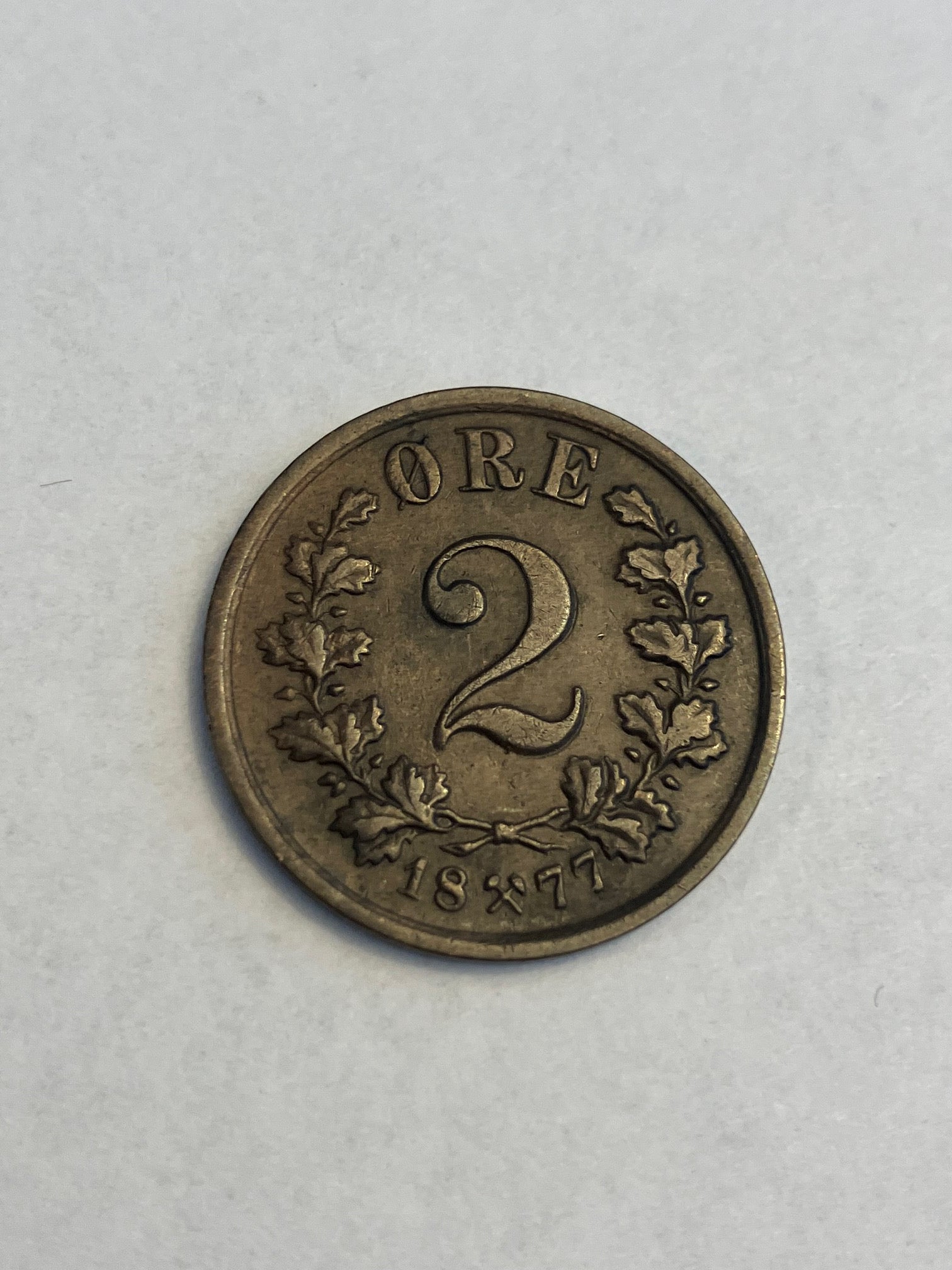 2 Øre 1877 Norge