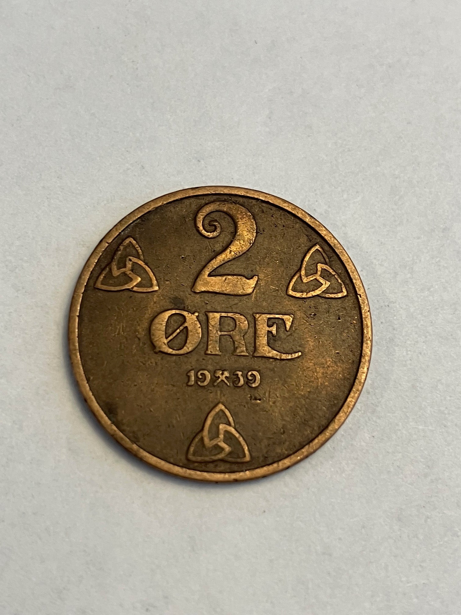 2 Øre 1939 Norge