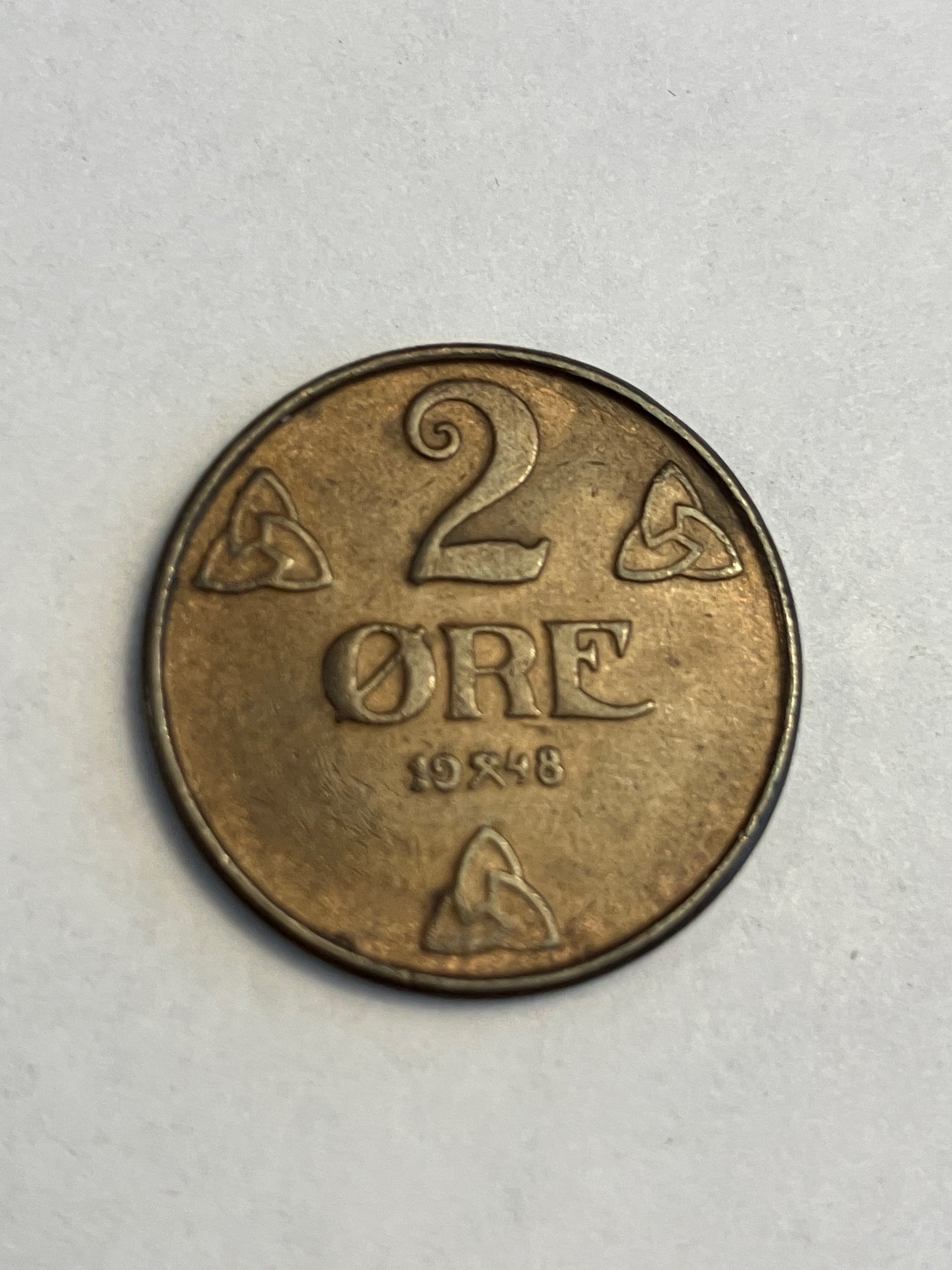 2 Øre 1948 Norge