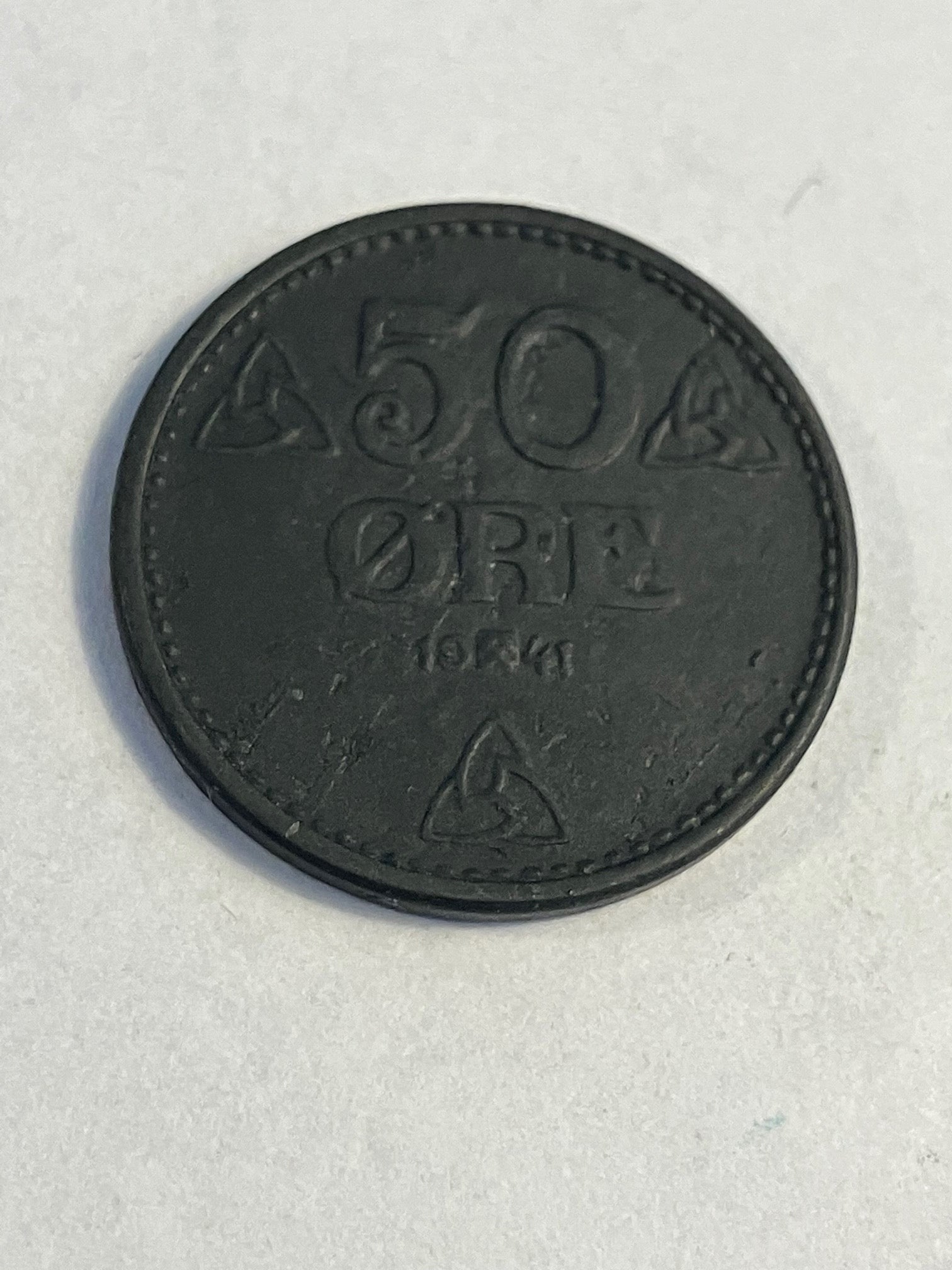 50 Øre 1941 Zink Norge