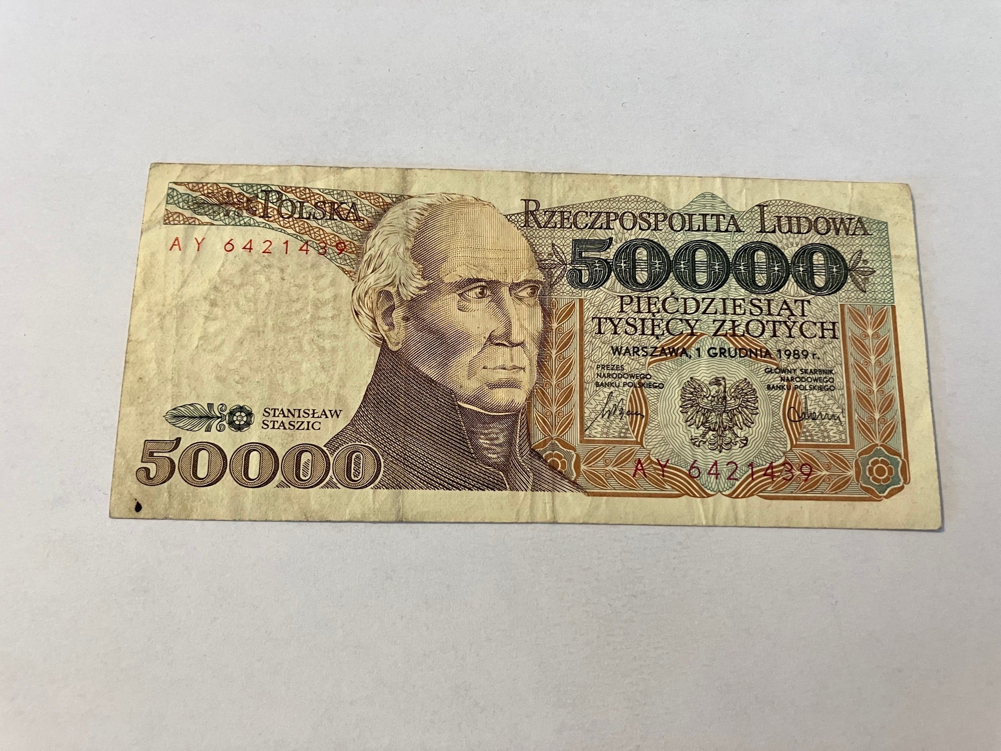 50000 Zlotych 1989 Poland