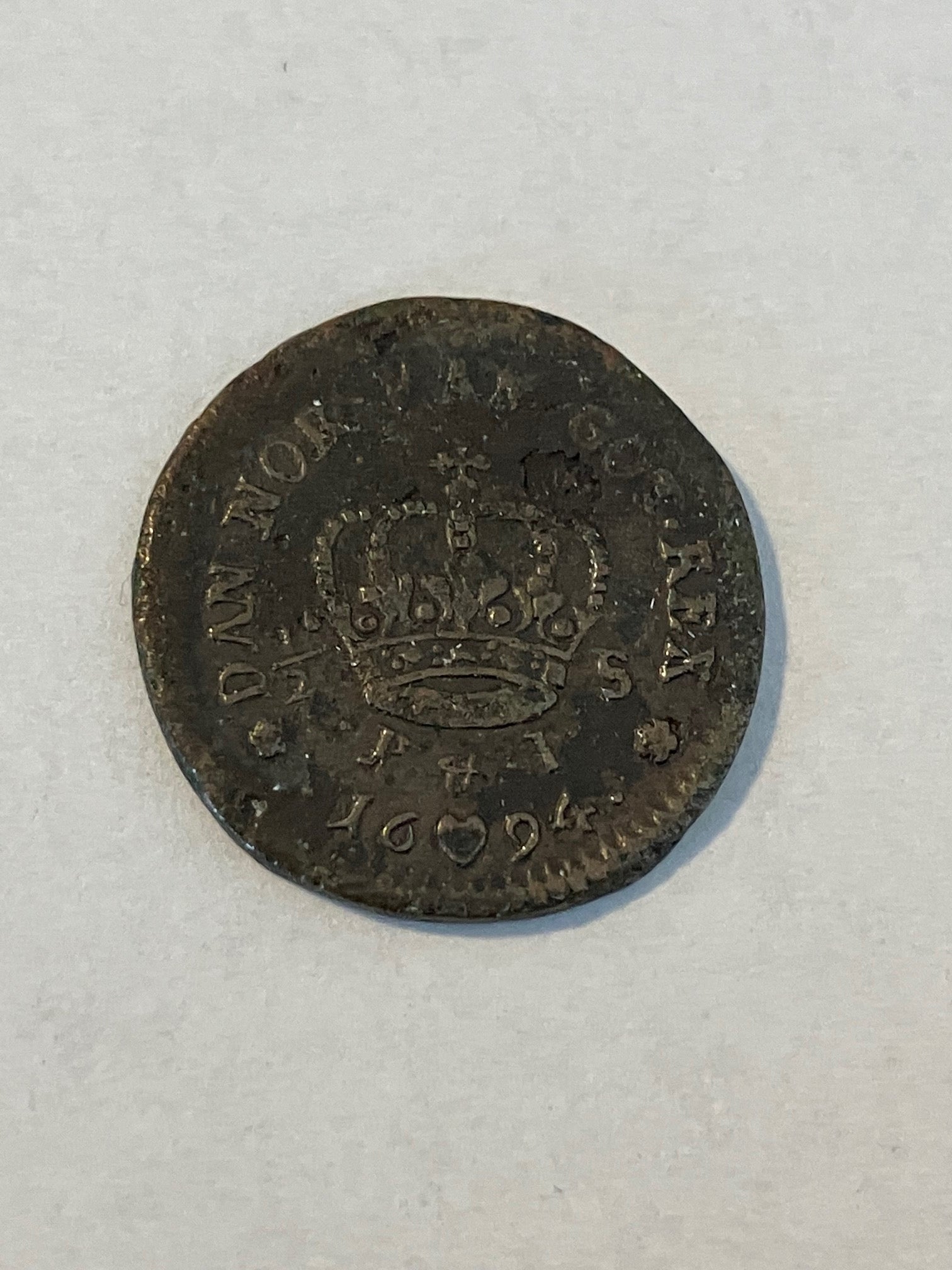 1/2 skilling 1694