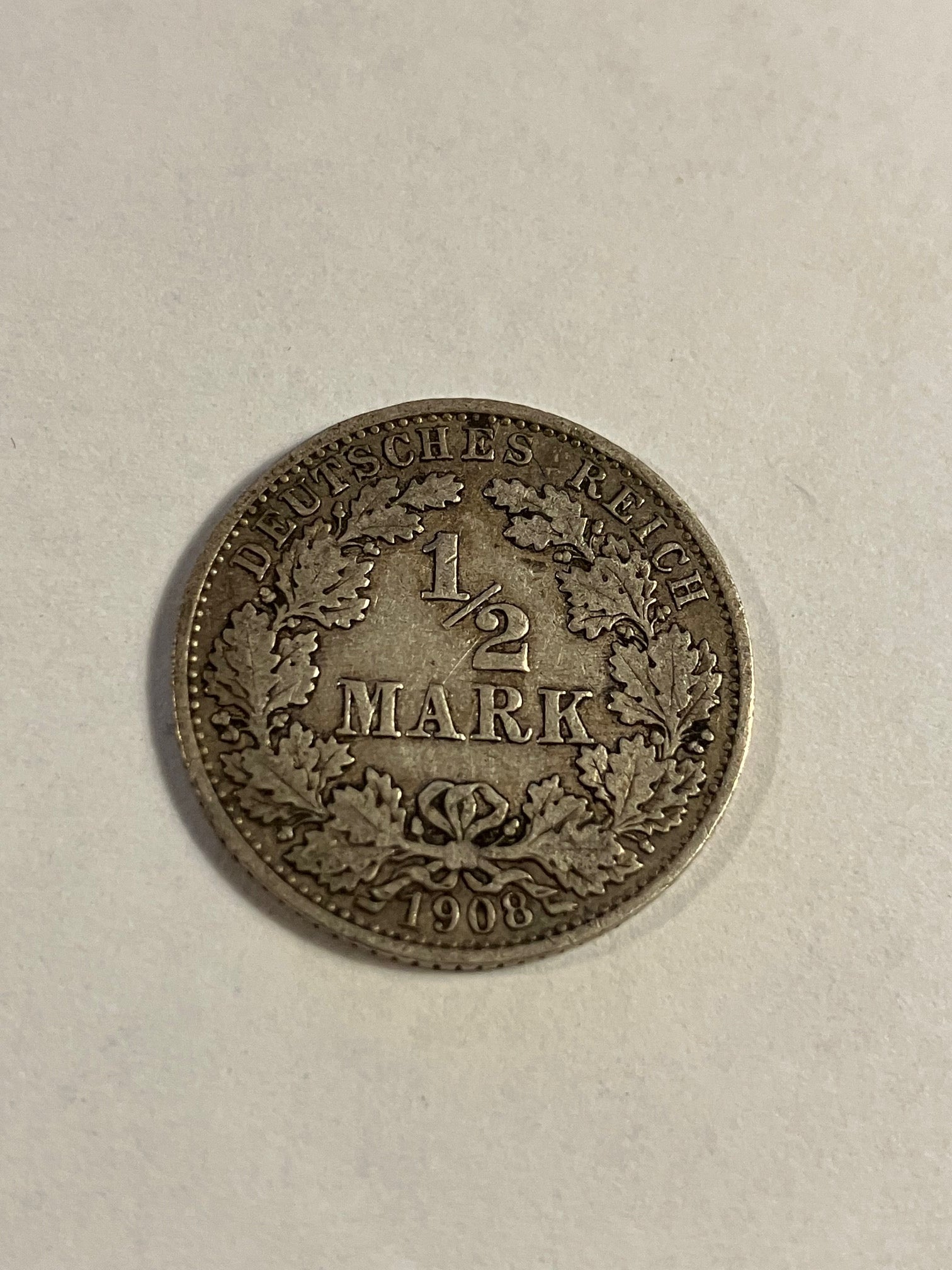 1/2 Mark 1908 Germany