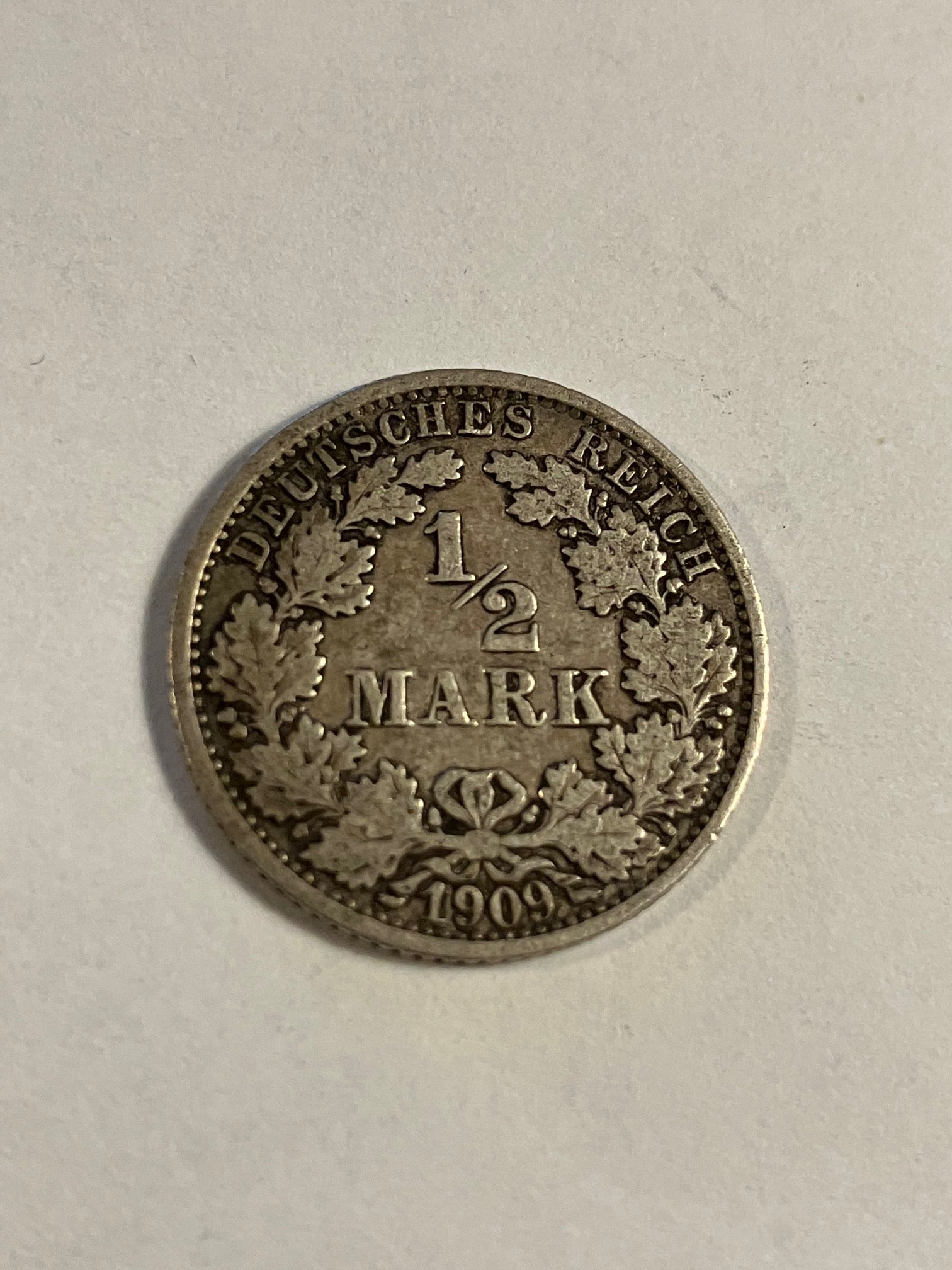 1/2 Mark 1909 Germany