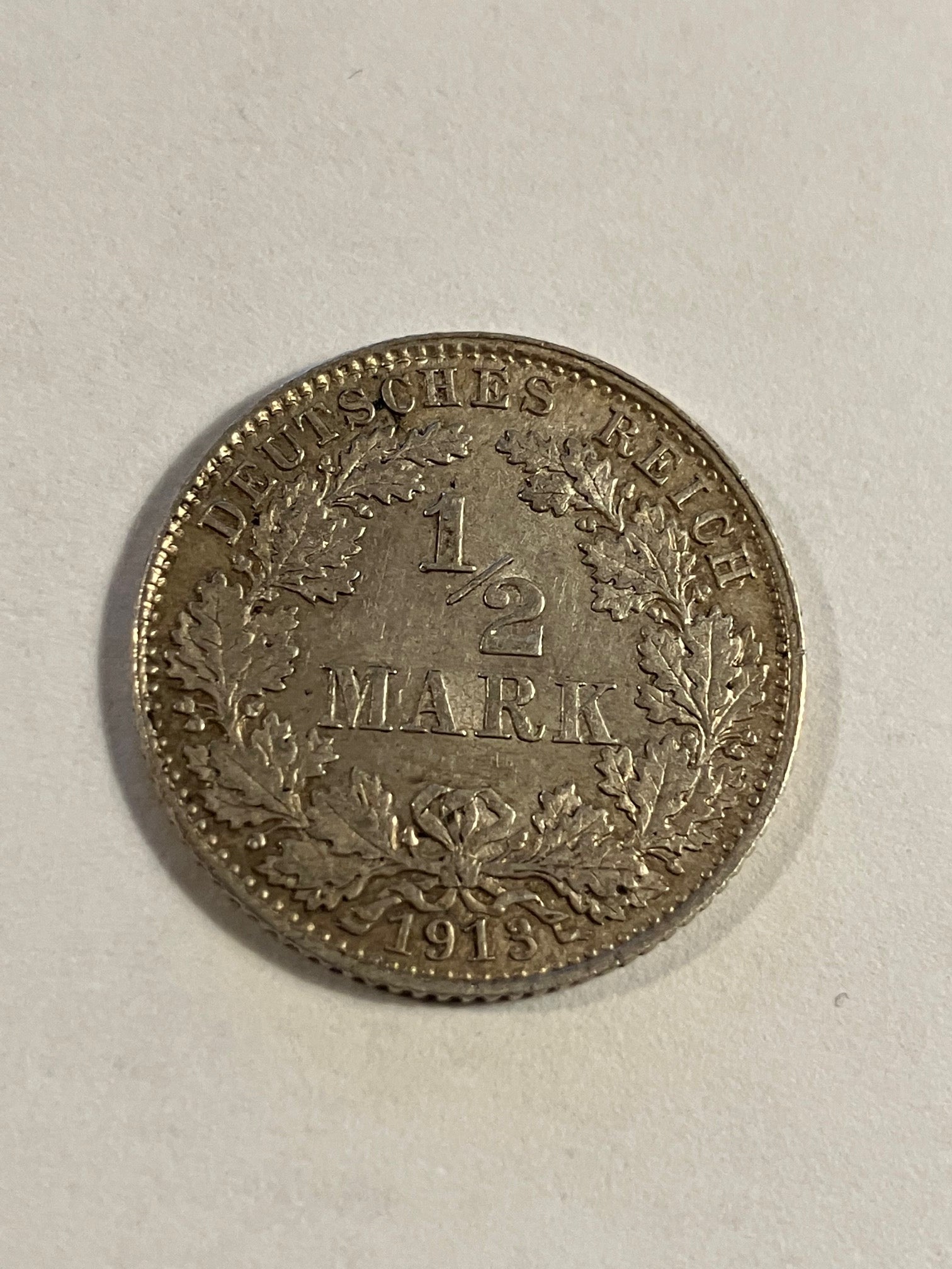 1/2 Mark 1913 Germany