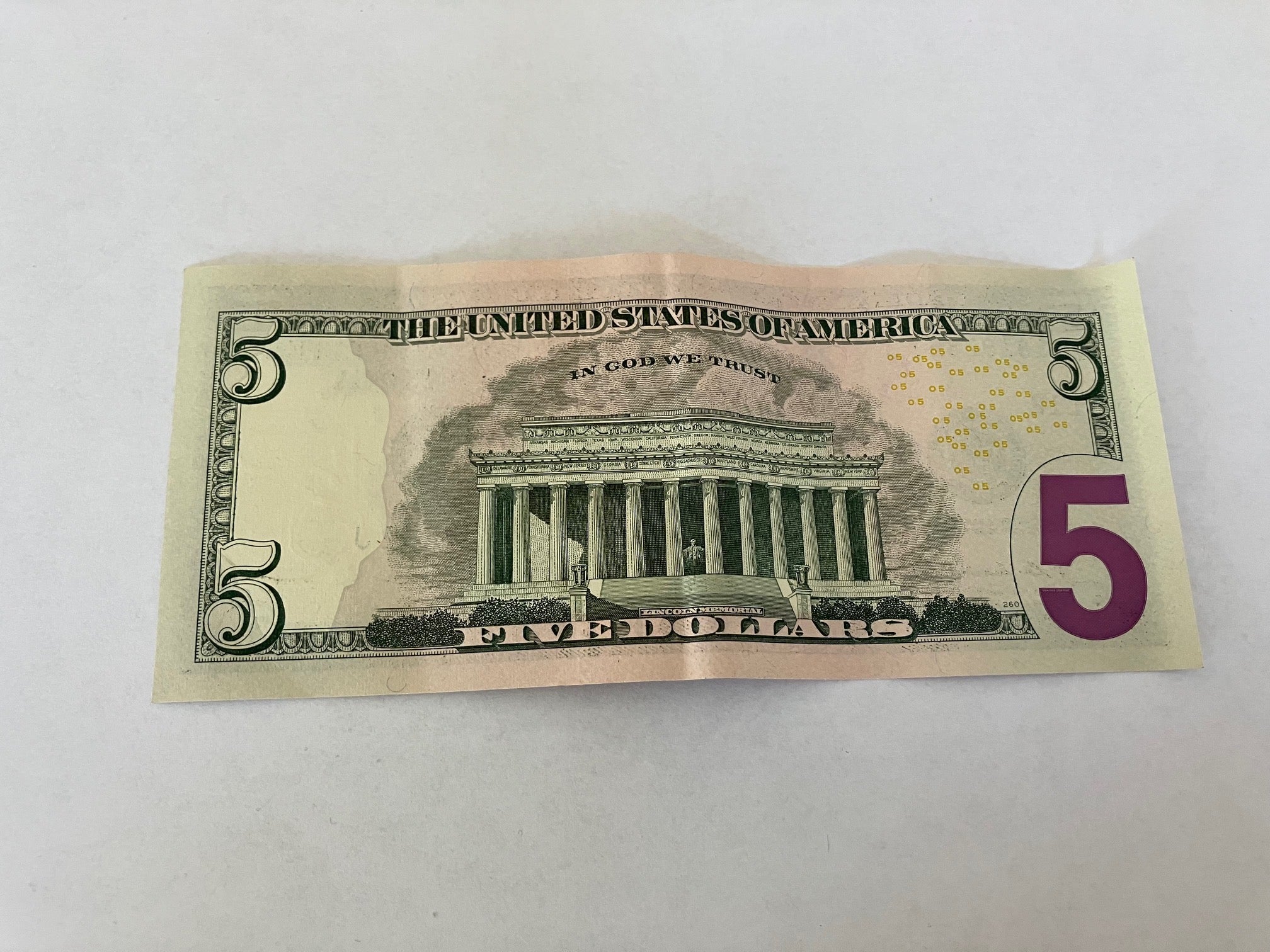 Five Dollars USA 2013