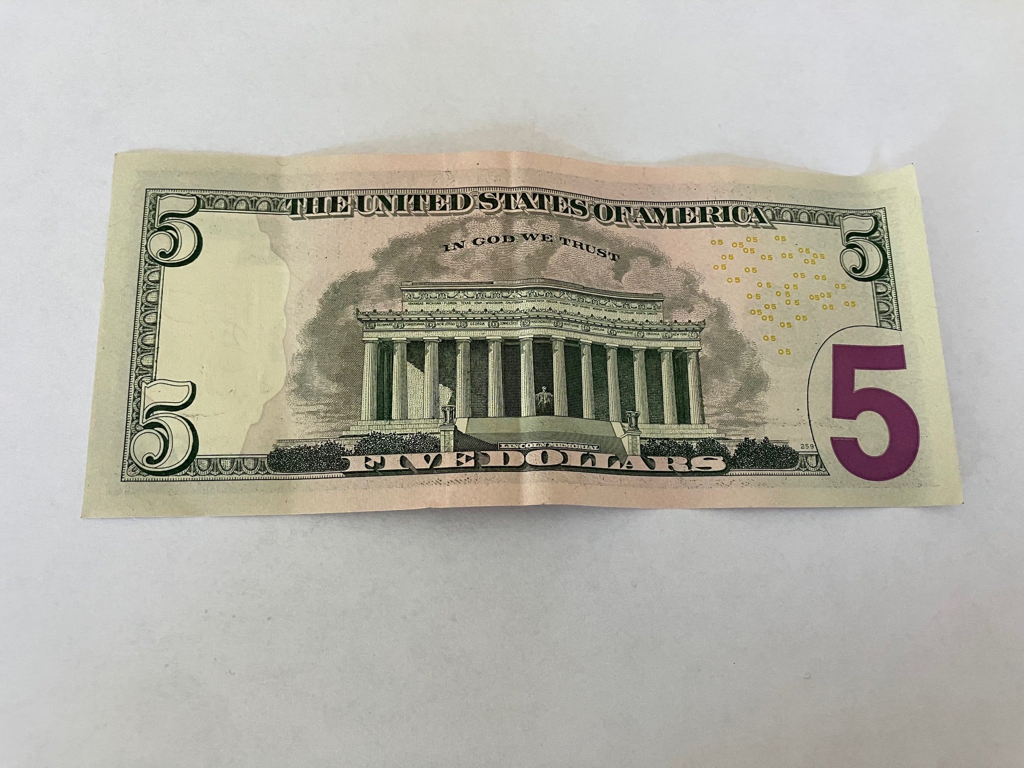 Five Dollars USA 2013